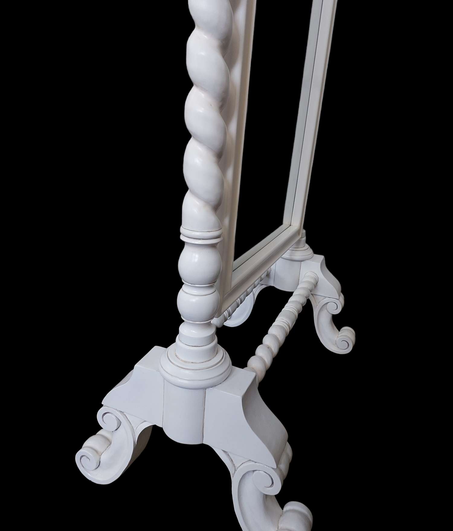 VALENTINA  FRENCH BARLEY TWIST CHEVAL MIRROR