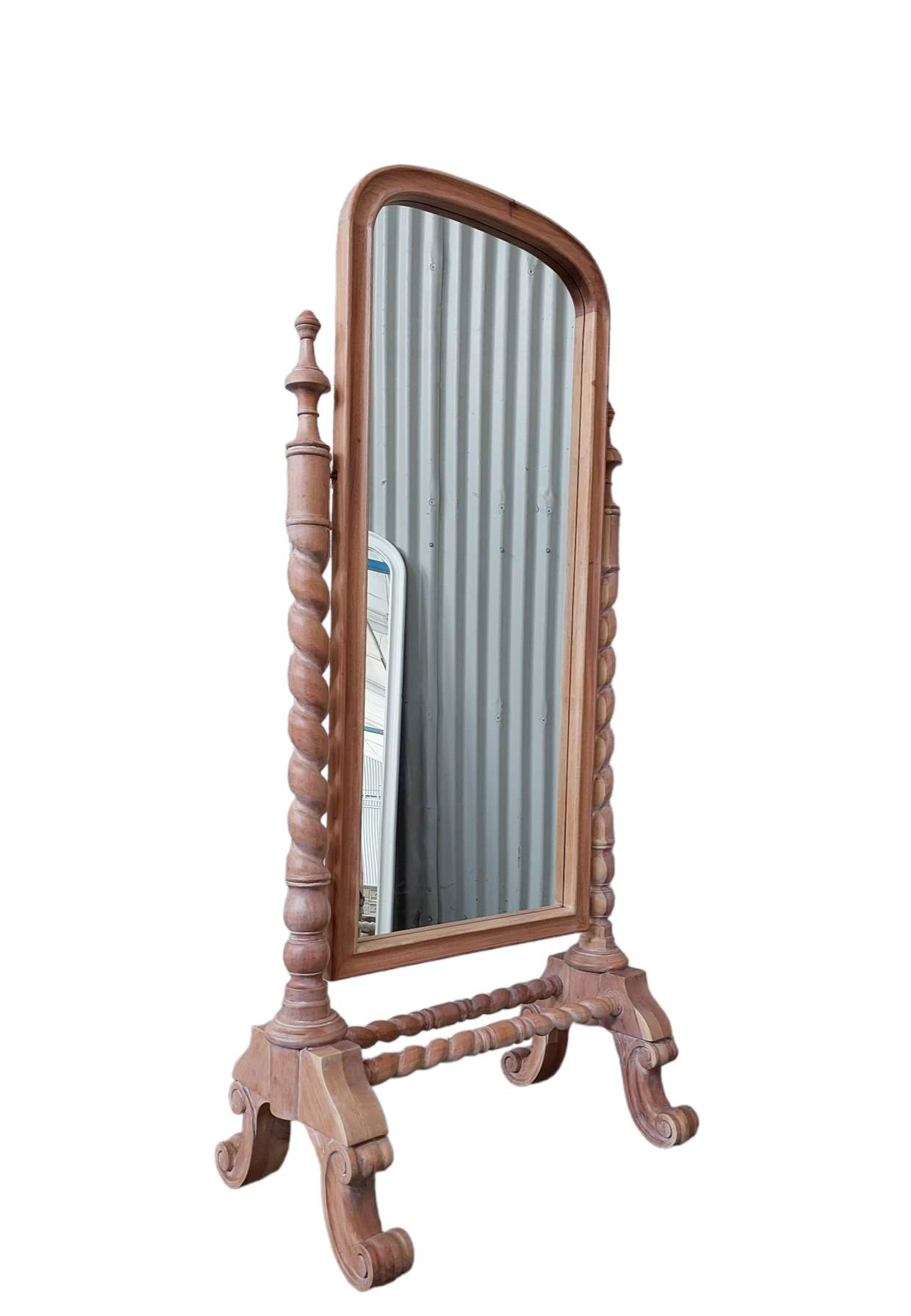 VALENTINA  FRENCH BARLEY TWIST CHEVAL MIRROR