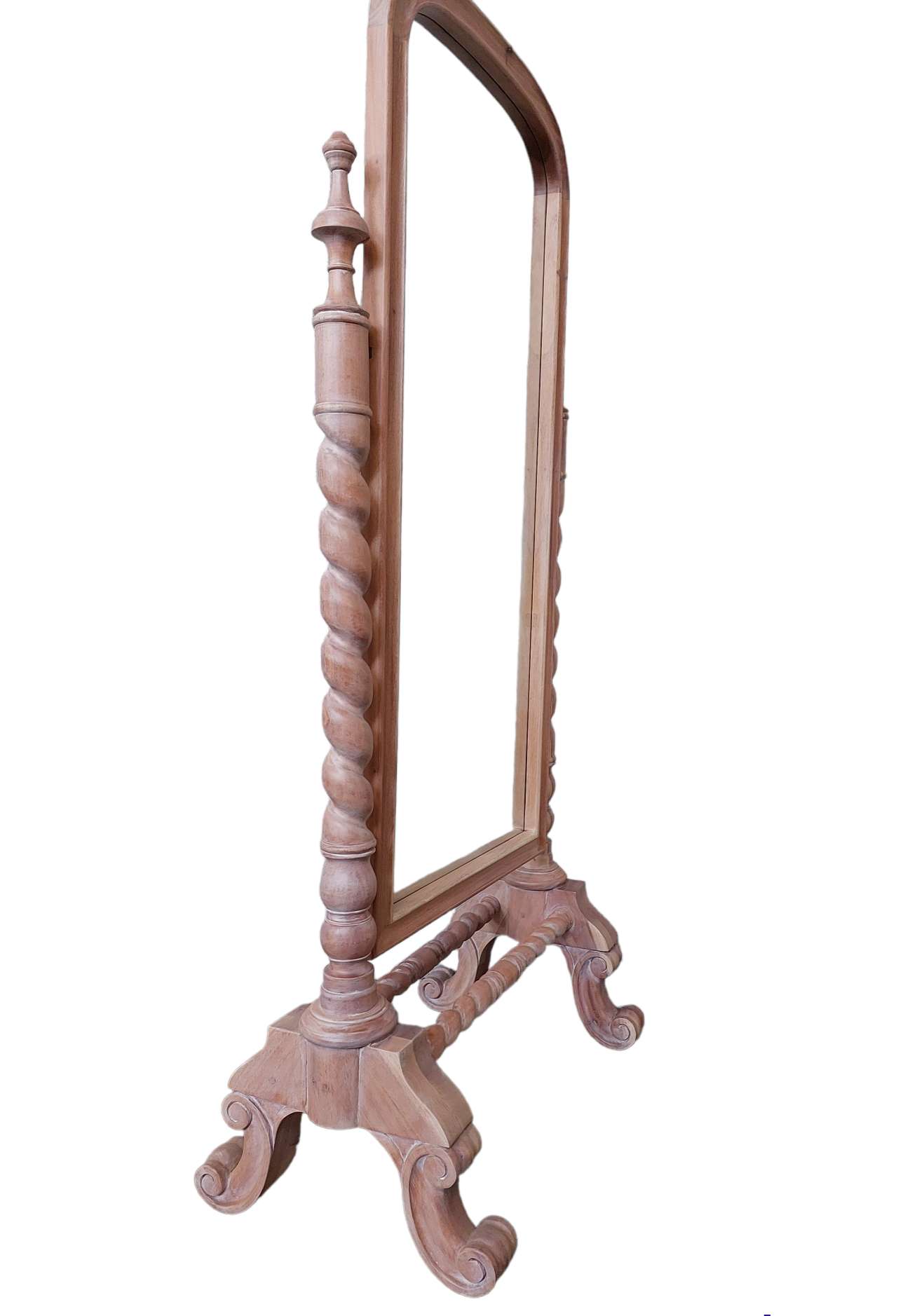 VALENTINA  FRENCH BARLEY TWIST CHEVAL MIRROR