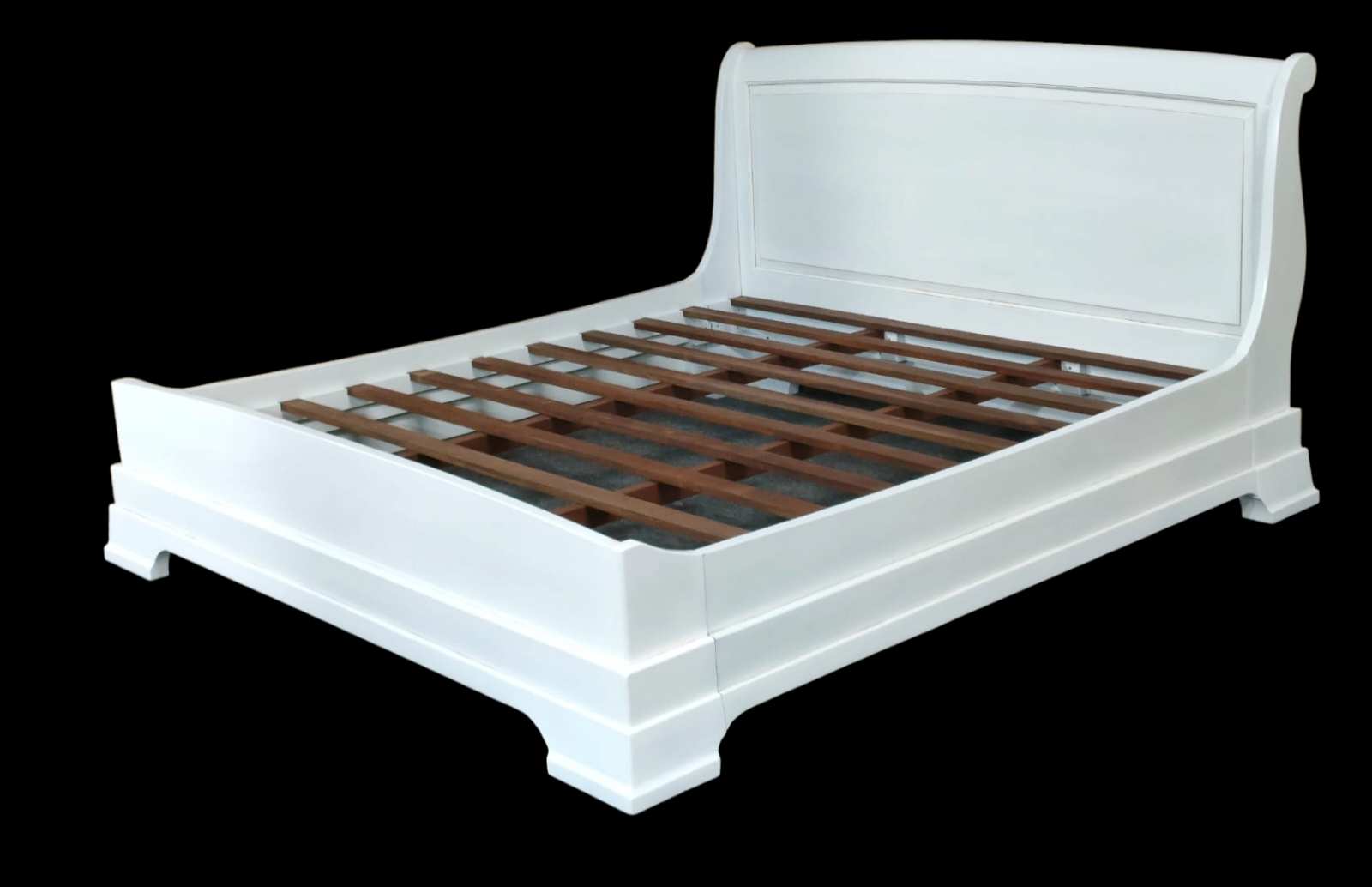 NEPTUNE MAHOGANY WOOD SLEIGH BED