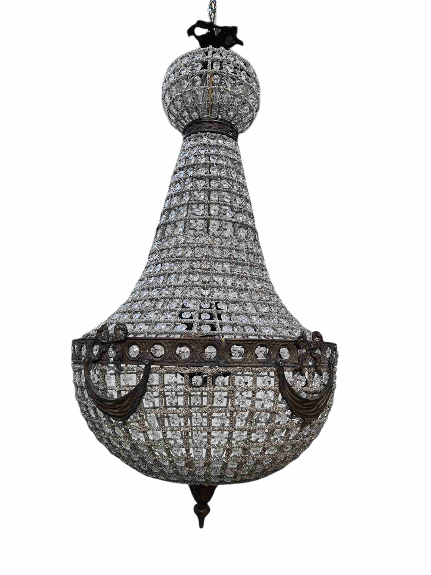 Long French Country Chandelier