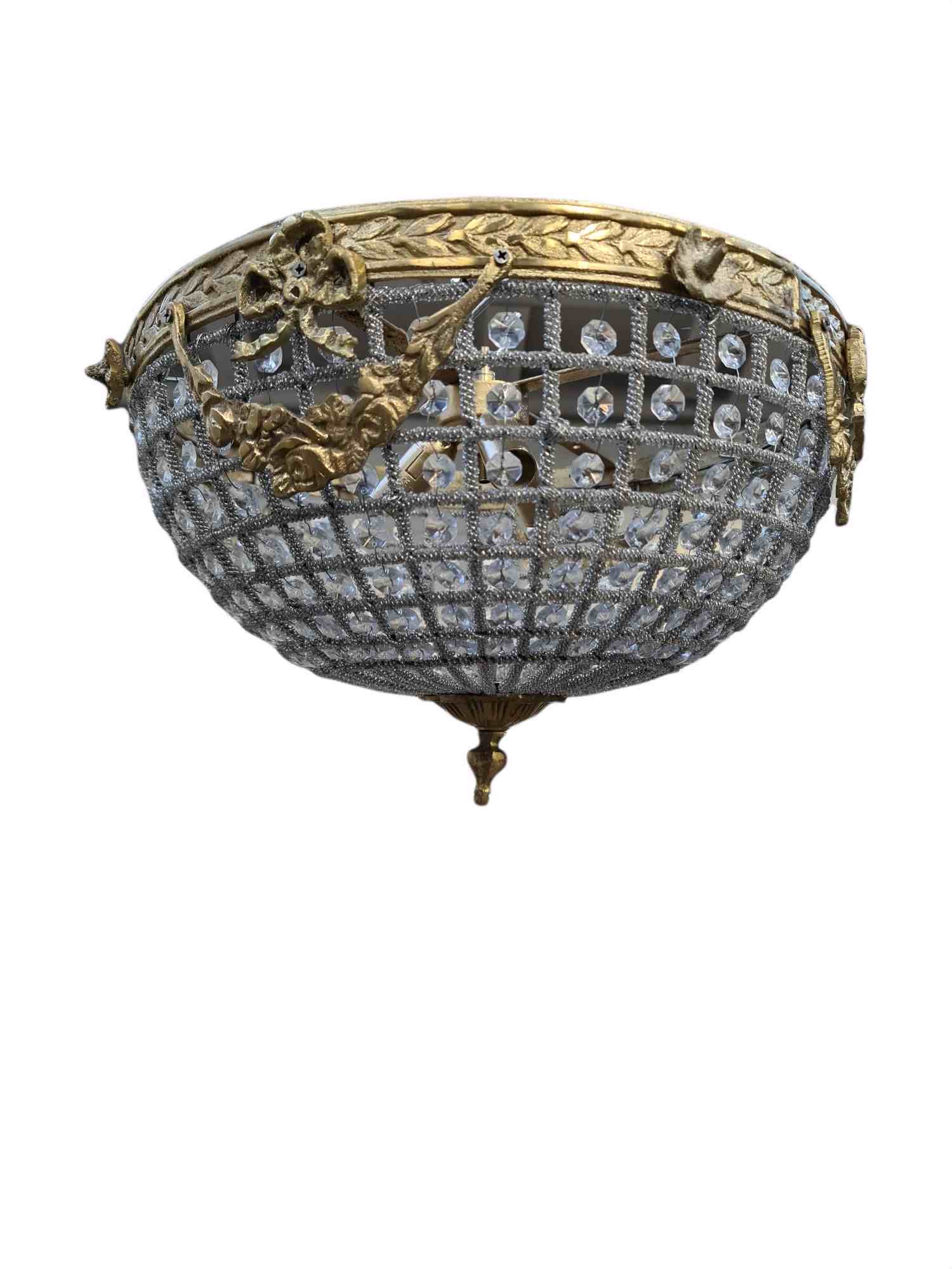 Beaded Half Round Chandelier