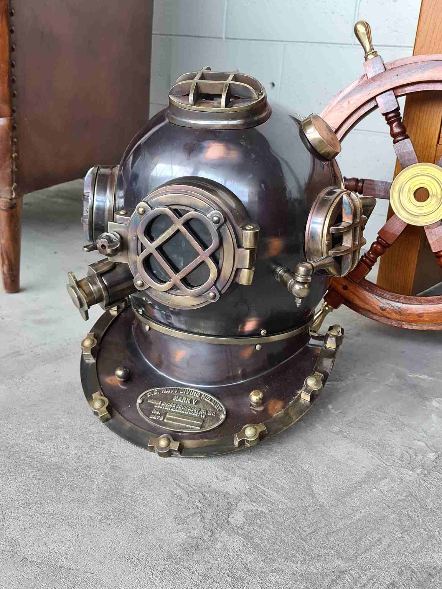 US Navy Reproduction Diving Helmet