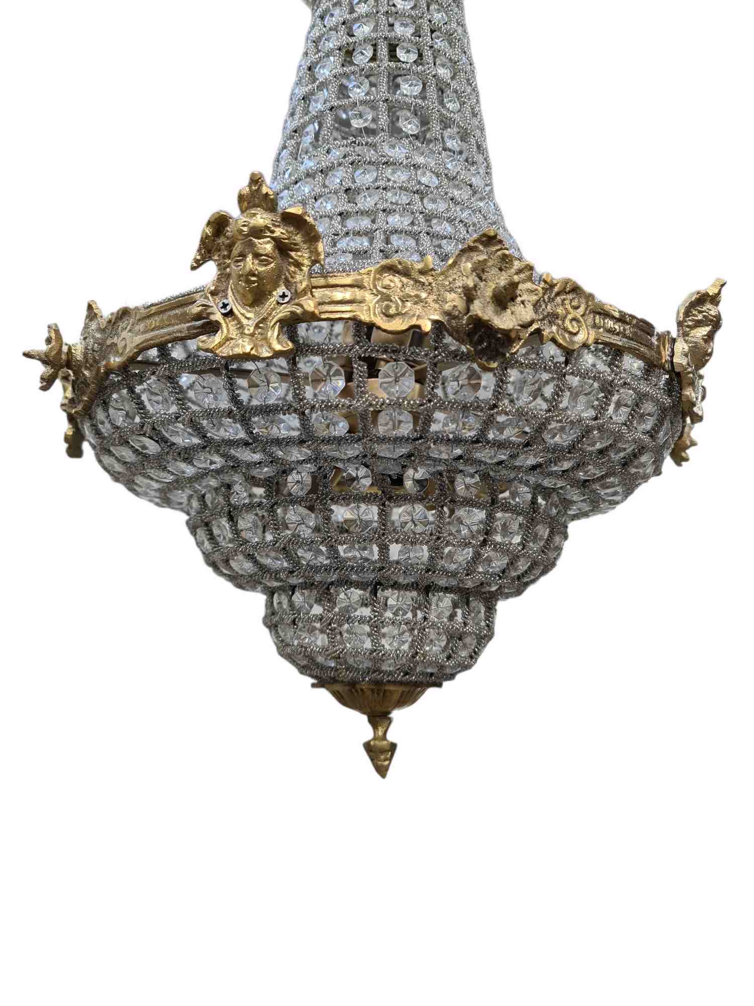 Long Greek Chandelier with Medusa