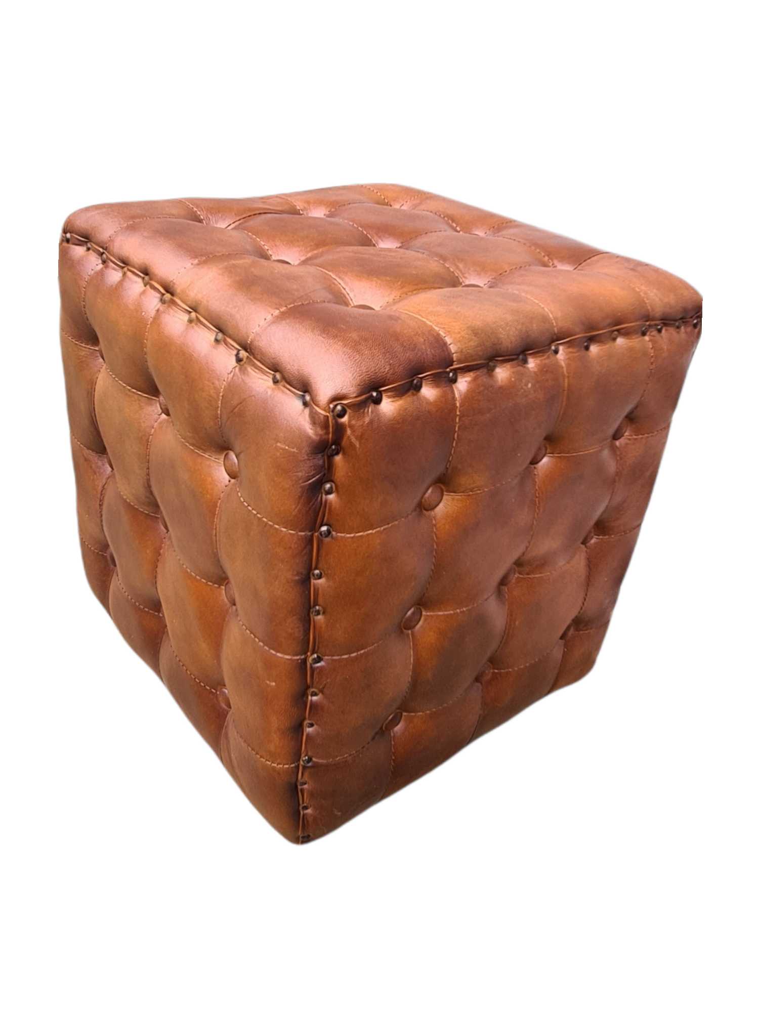 HARKER LEATHER STOOL