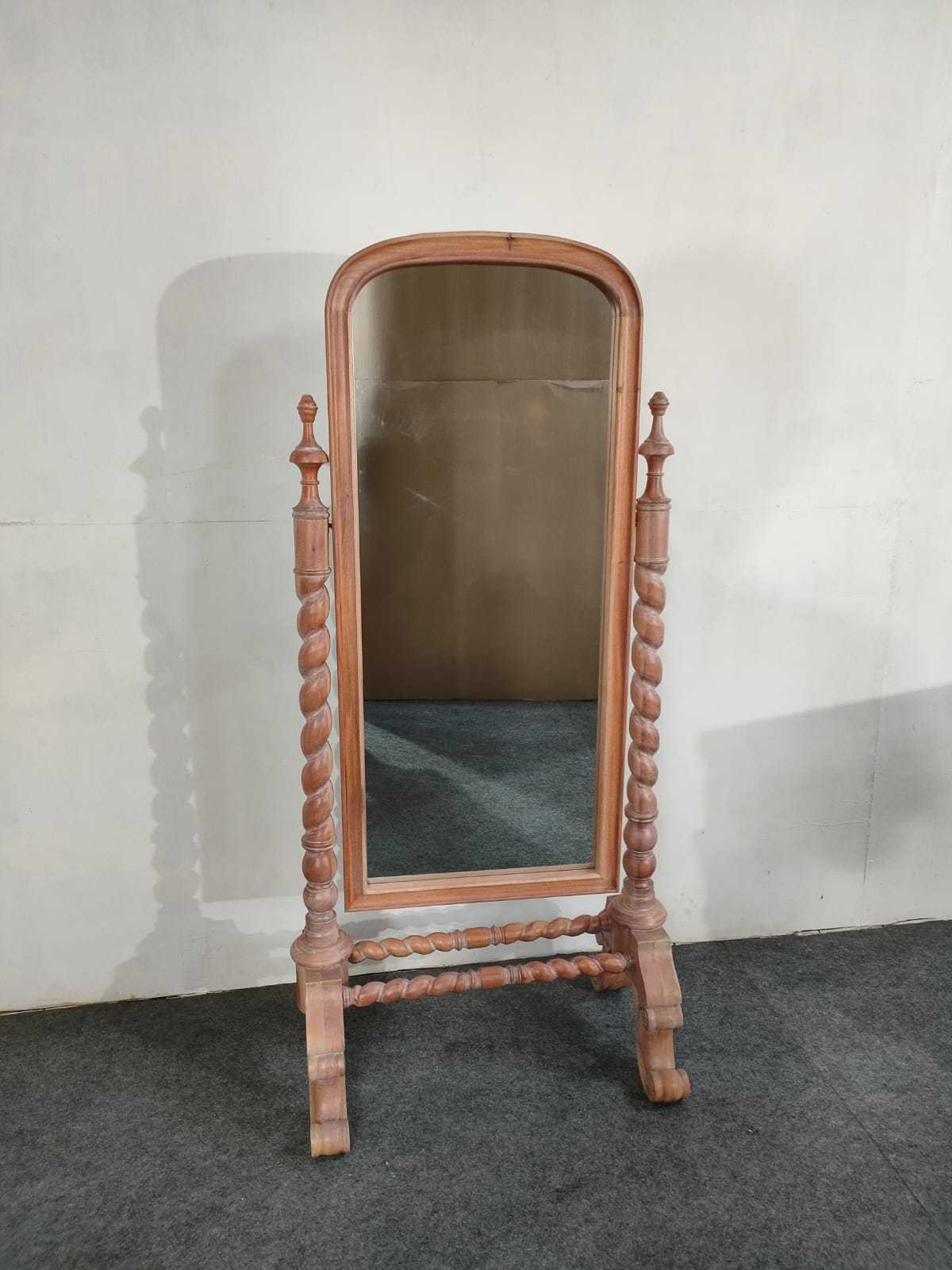 VALENTINA  FRENCH BARLEY TWIST CHEVAL MIRROR