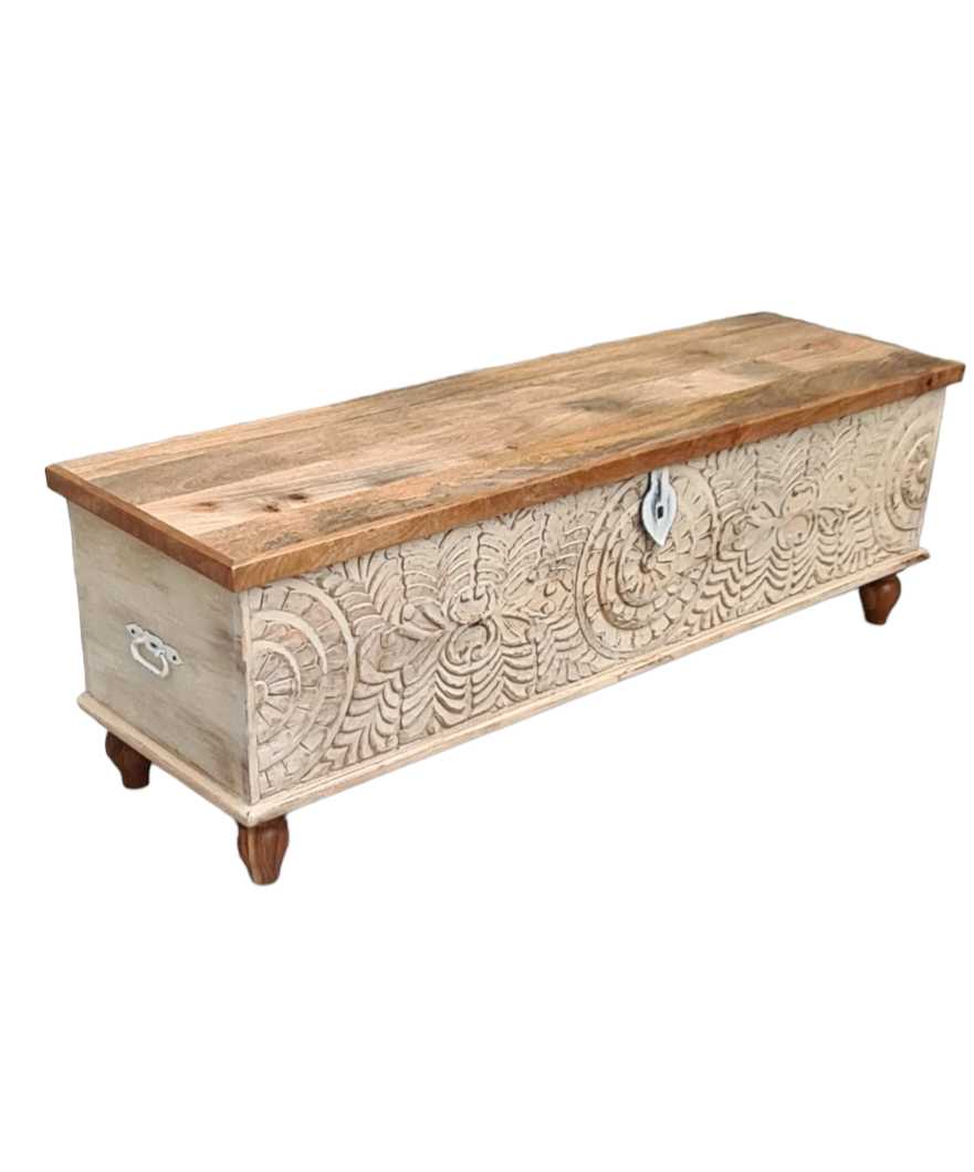 INDORE CARVED INDIAN TRUNK
