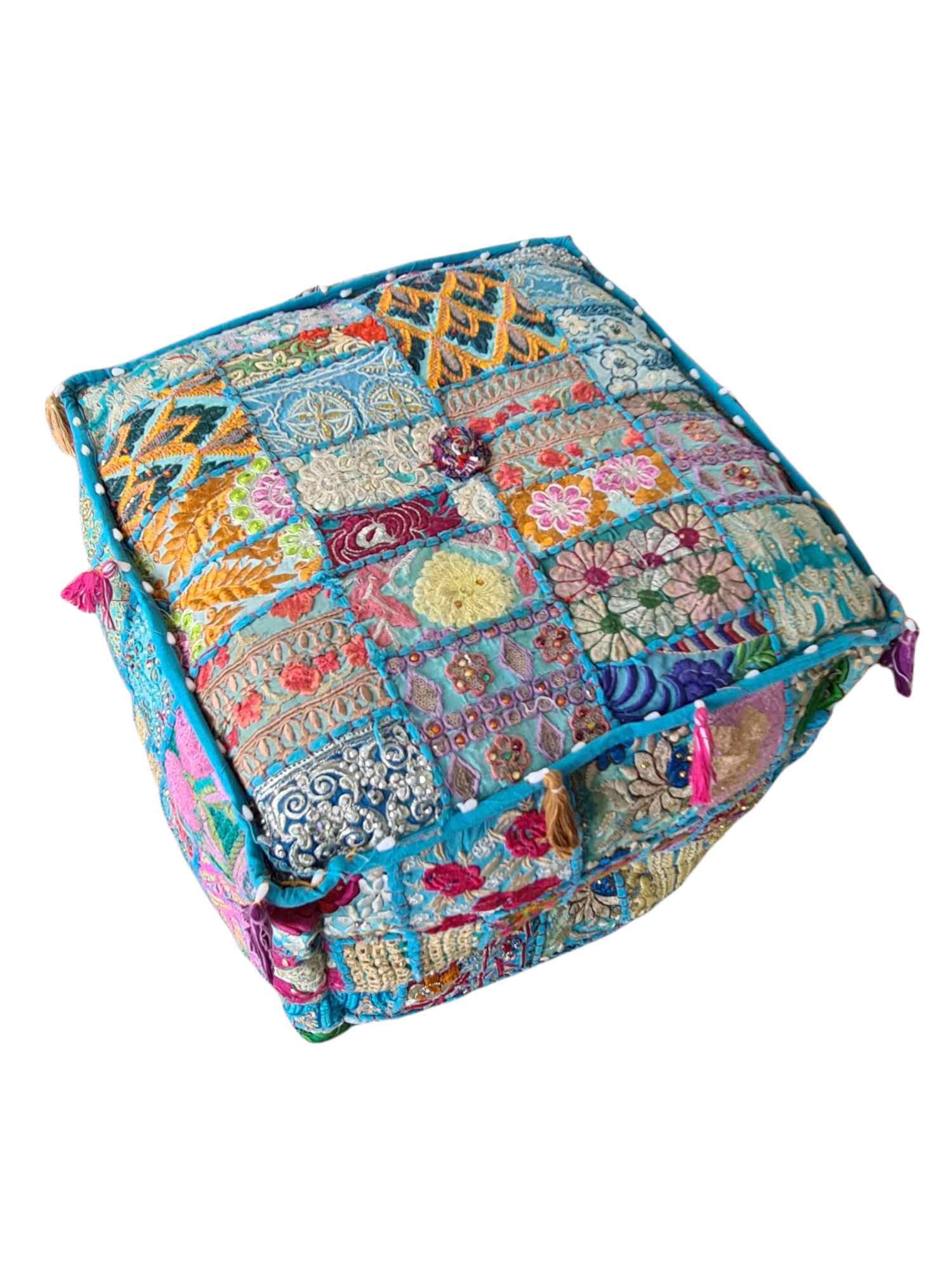 KORA RAJASTHANI  POUF (SQUARE)