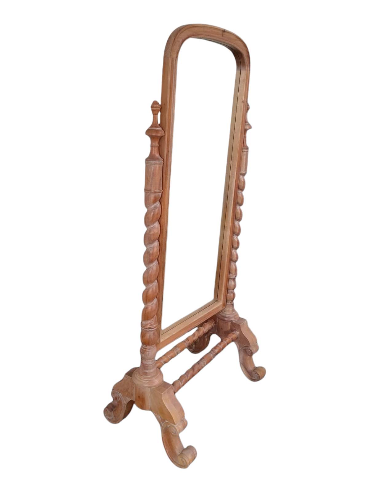 VALENTINA  FRENCH BARLEY TWIST CHEVAL MIRROR