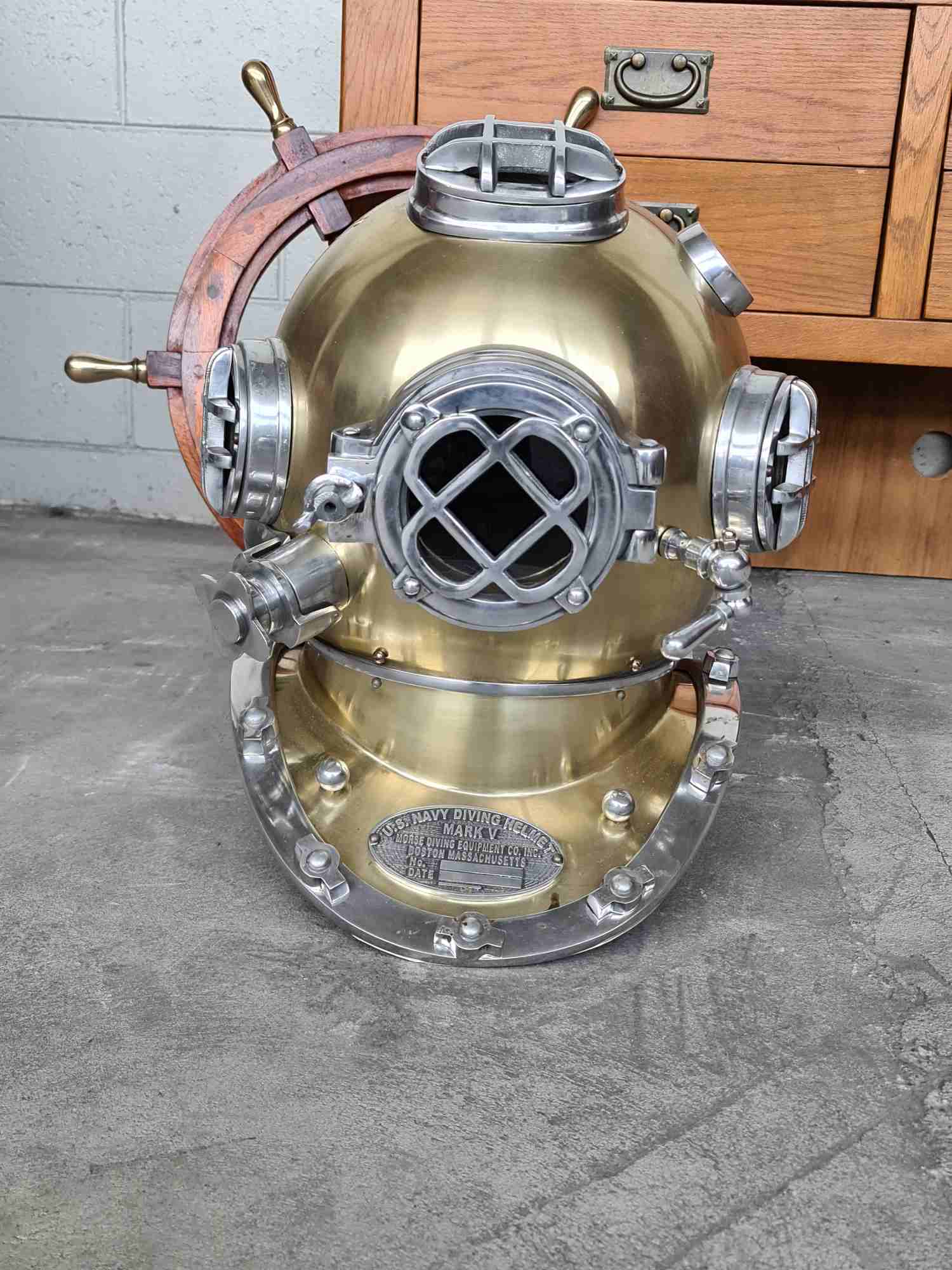 US Navy Reproduction Diving Helmet