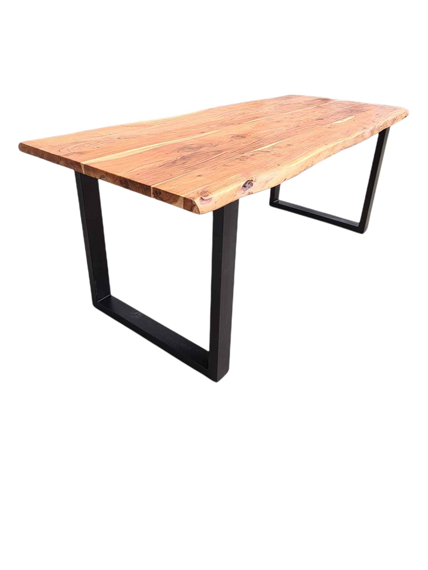 TEXAS LIVE EDGE INDUSTRIAL DINING TABLE