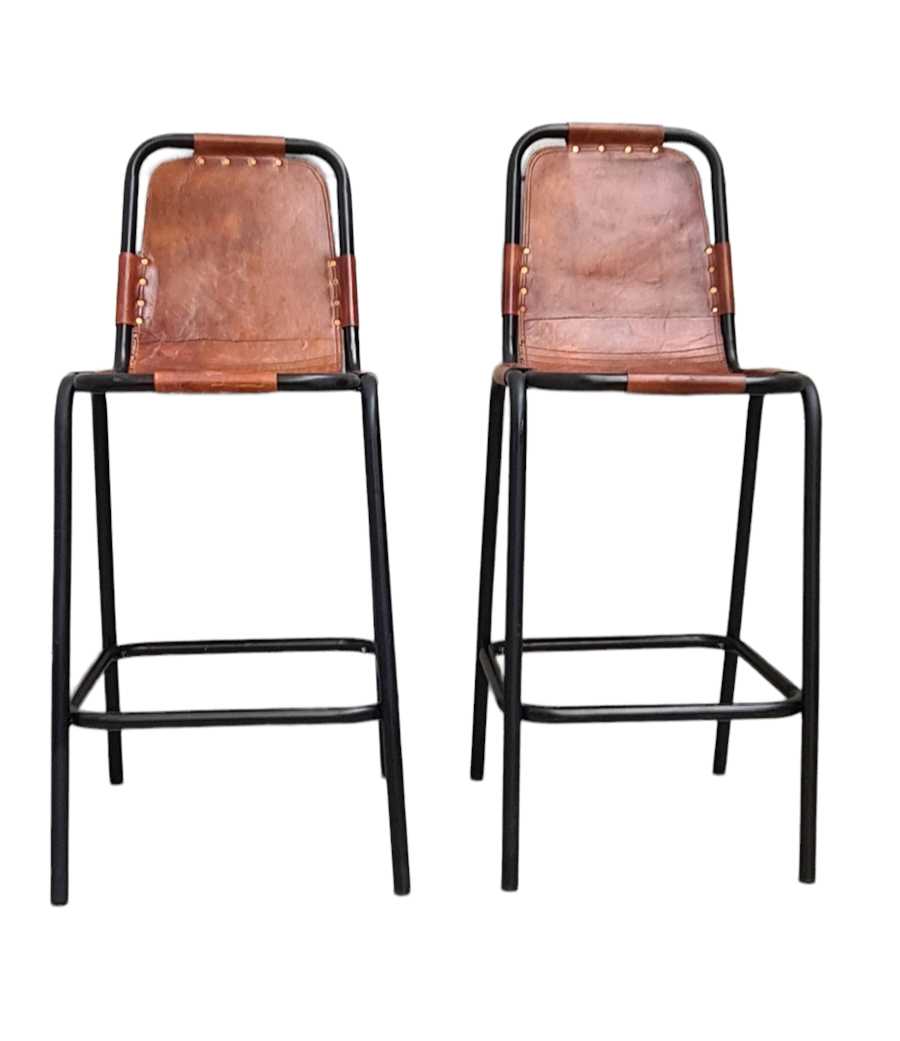 Les Arc Leather Barstool