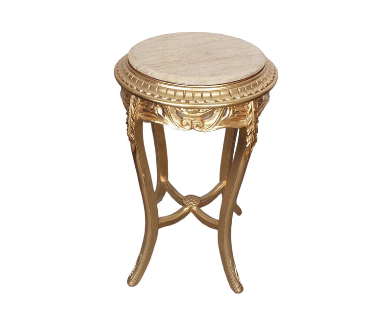 Round French table with marble top