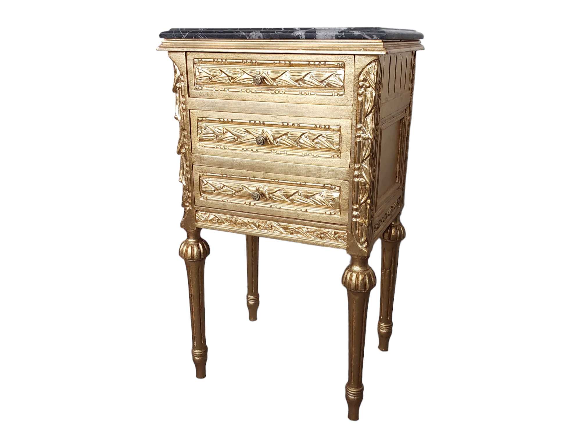 Aspen French Nightstand with Marble