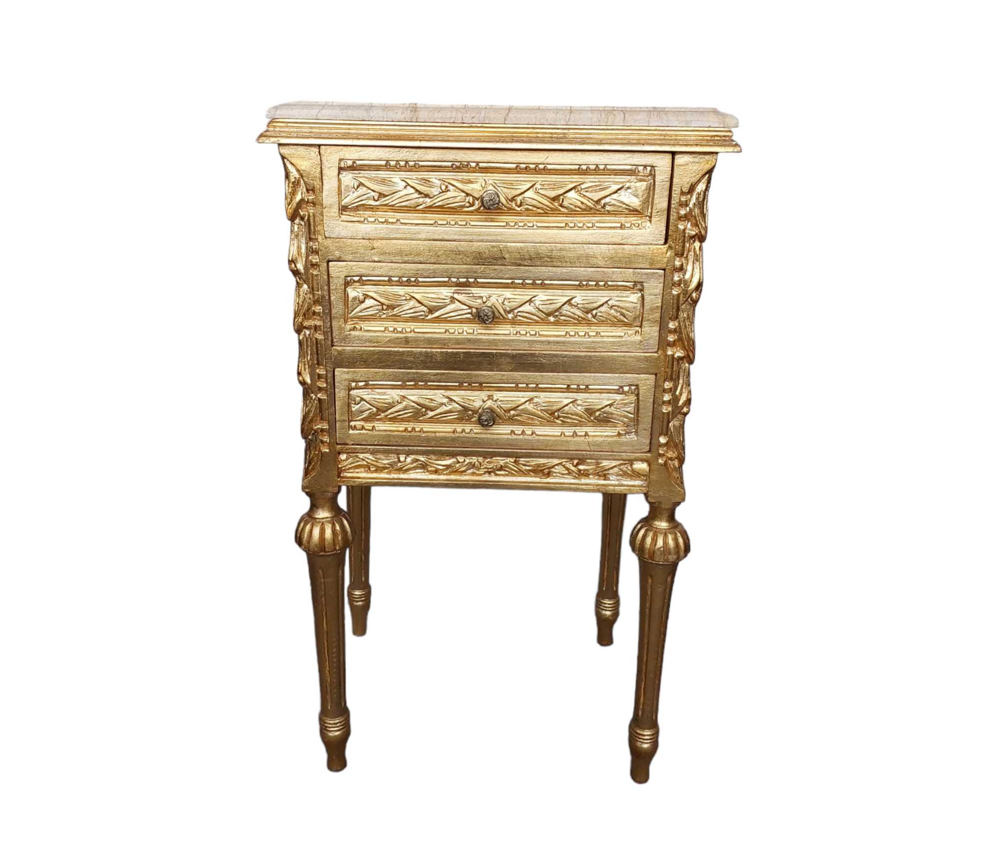 Aspen French Nightstand with Marble