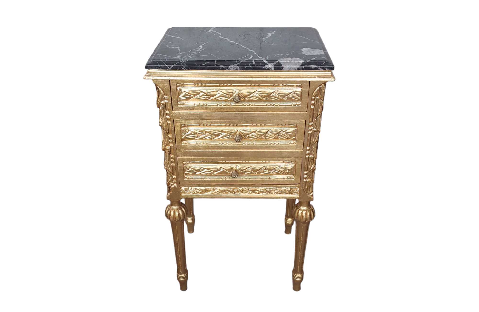 Aspen French Nightstand with Marble