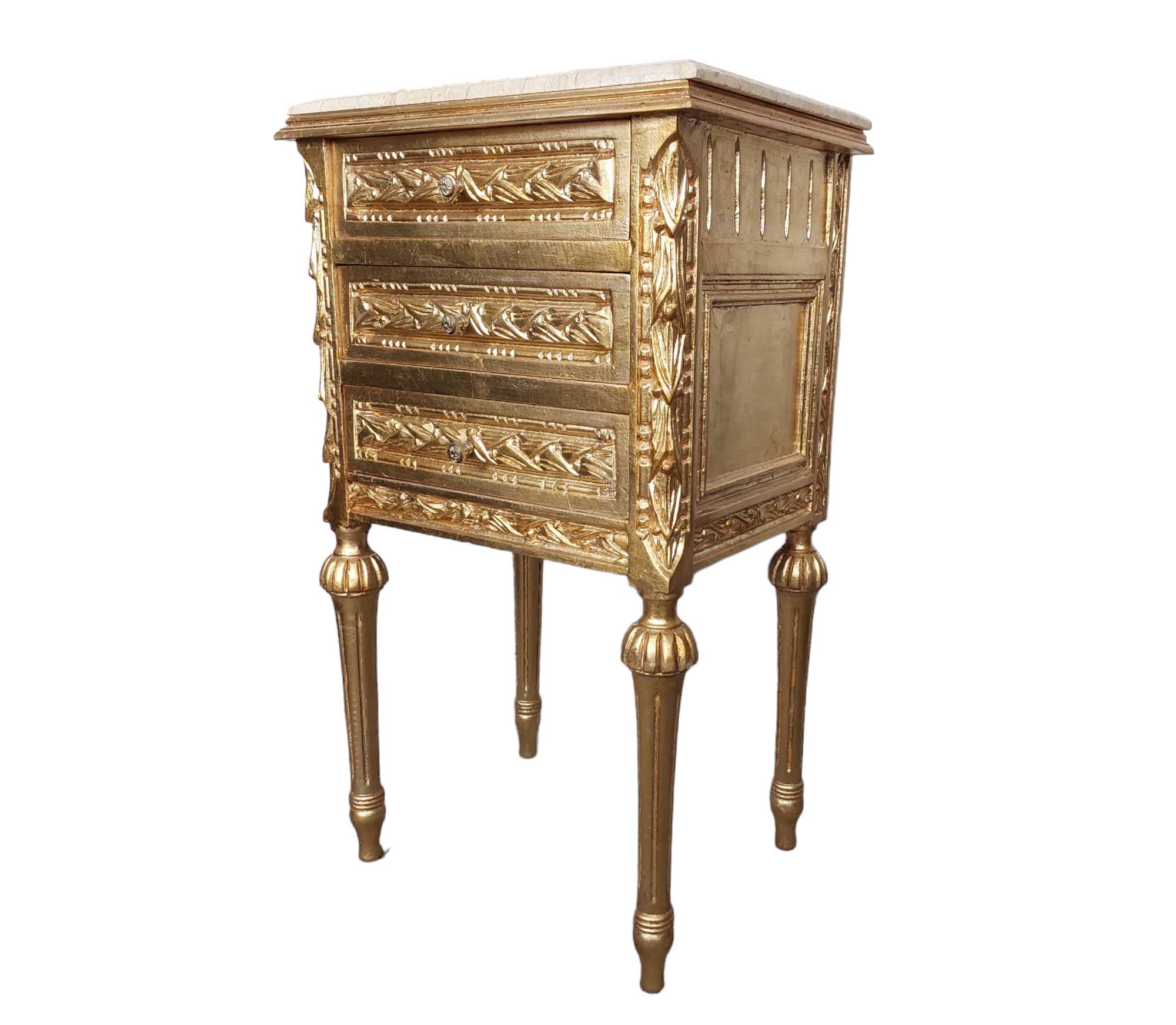 Aspen French Nightstand with Marble