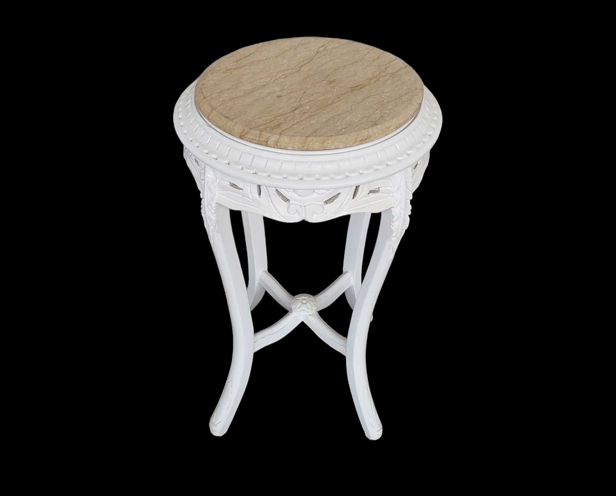 Round French table with marble top