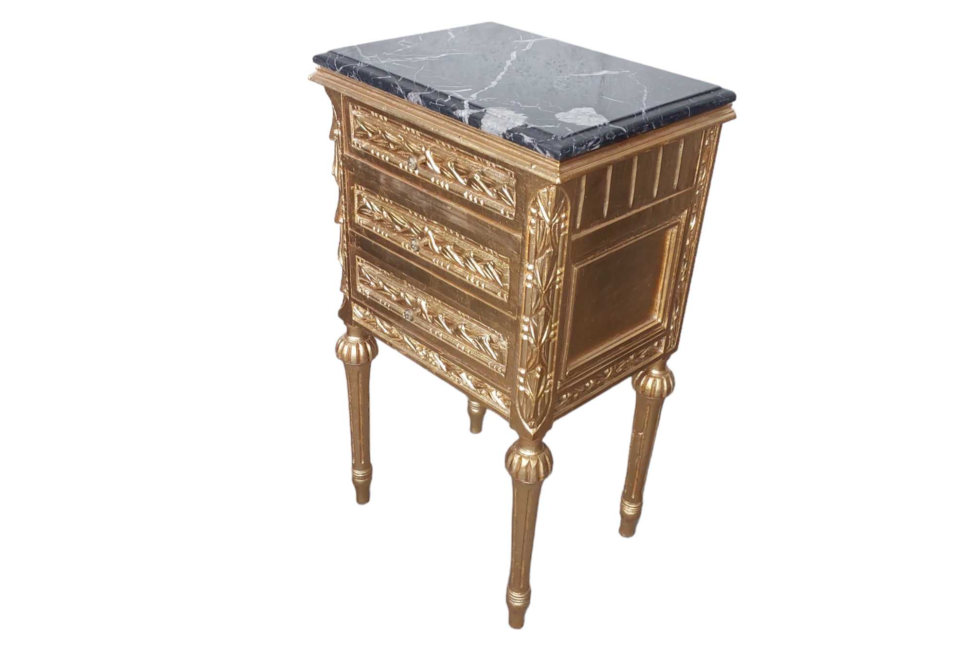 Aspen French Nightstand with Marble
