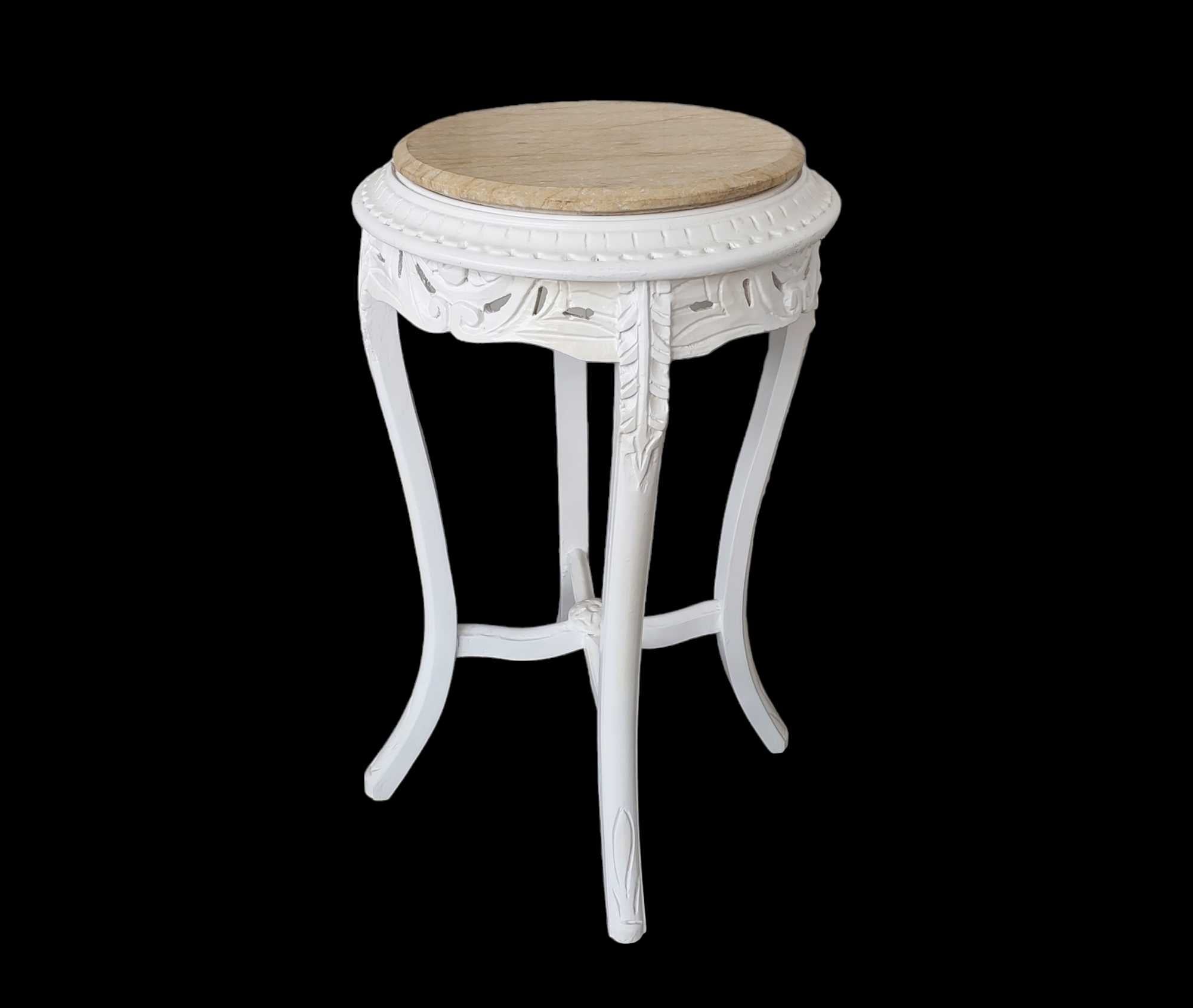 Round French table with marble top