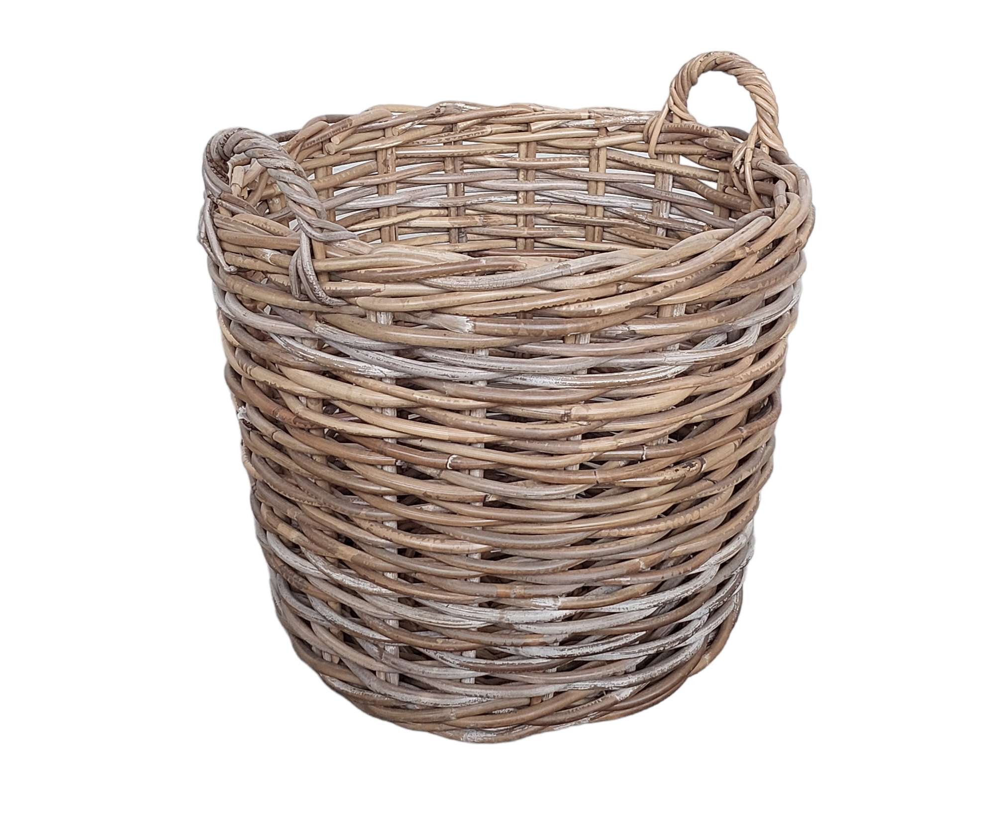 LARGE ROUND RATTAN BASKET