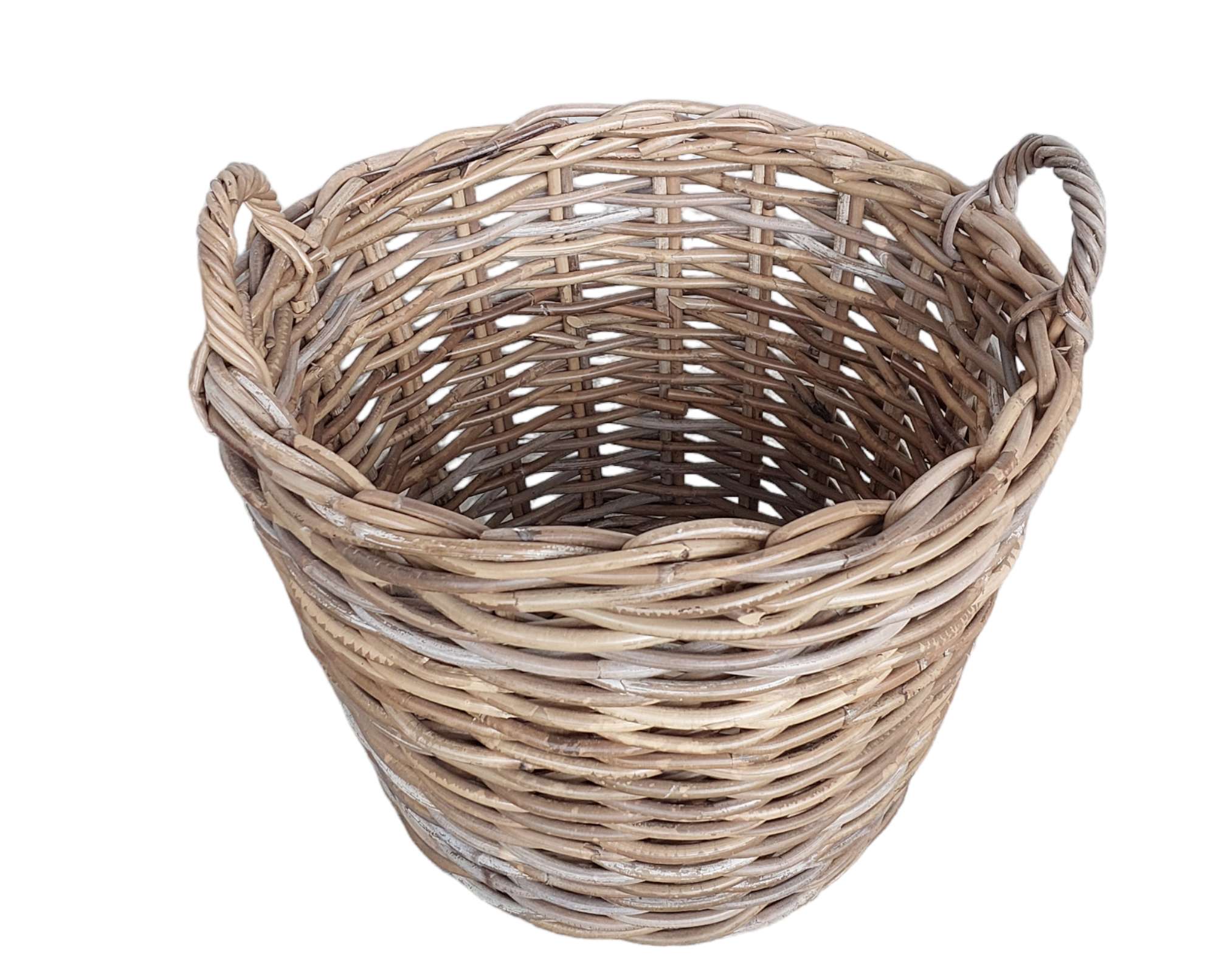 LARGE ROUND RATTAN BASKET