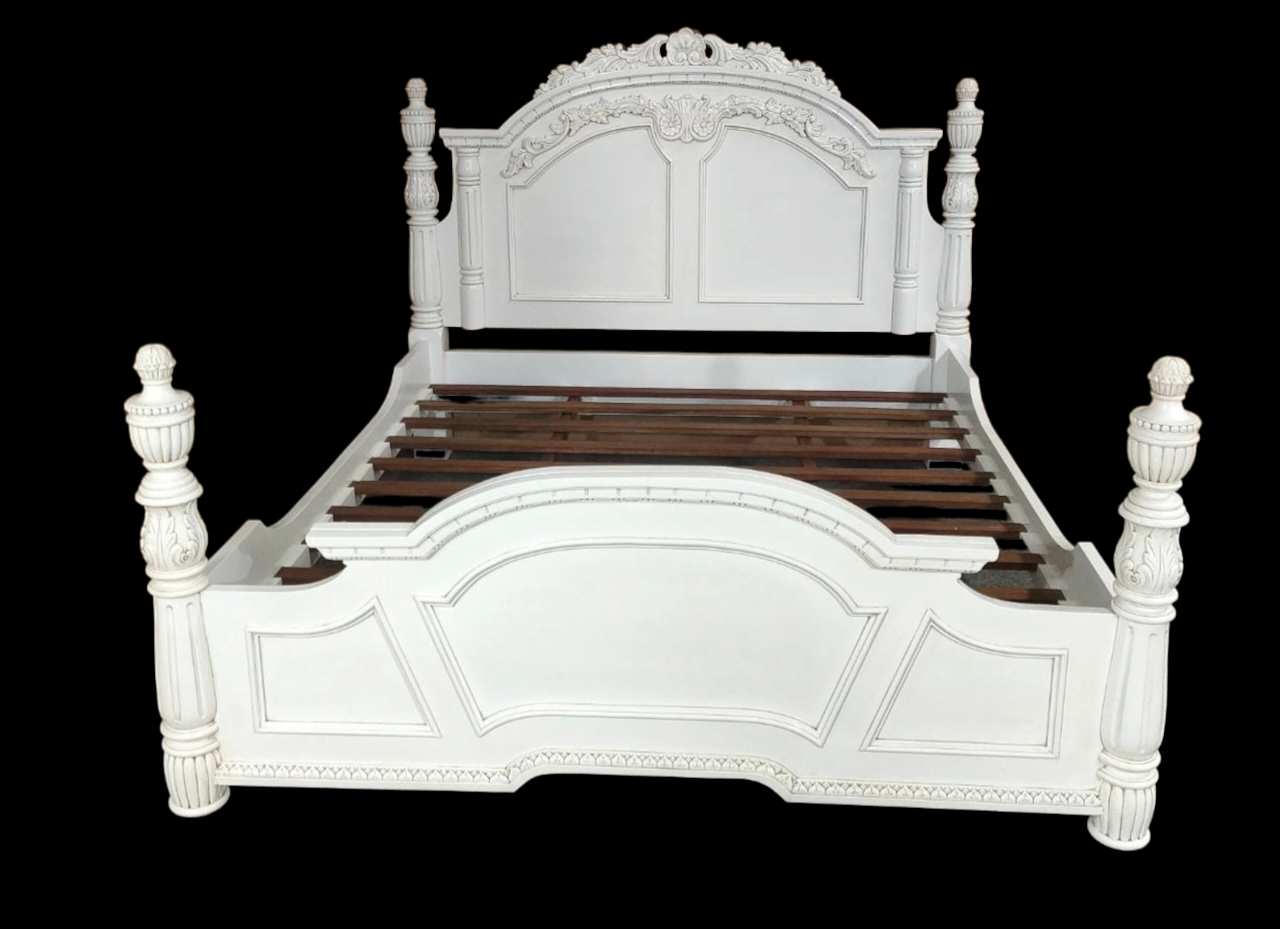 SATURN MAHOGANY CARVED FRENCH BED