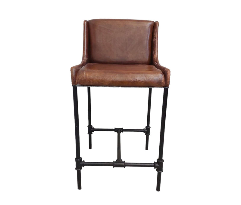 Colombo Industrial Leather Barstool