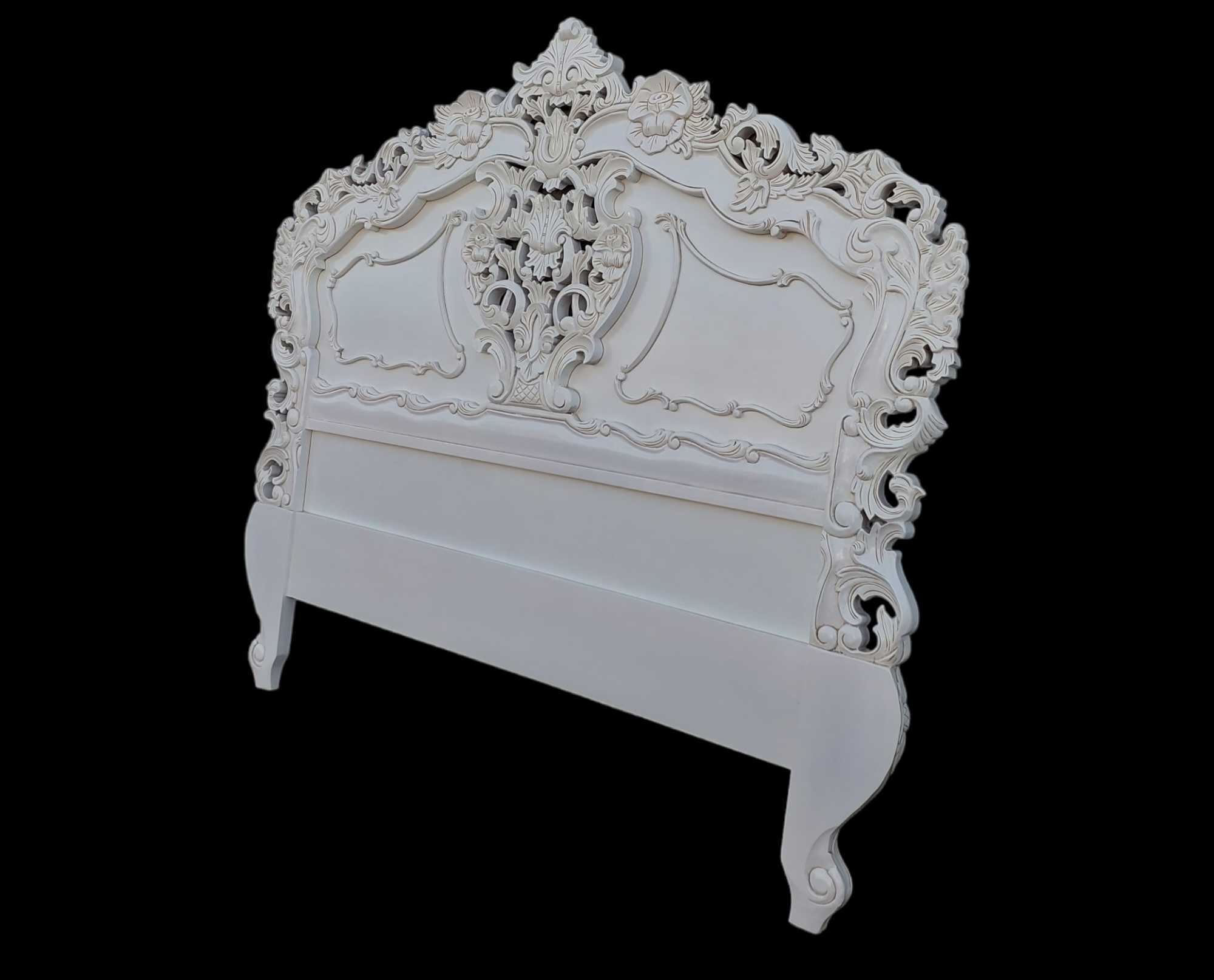 Lucas Mahogany wood Rococo Headboard