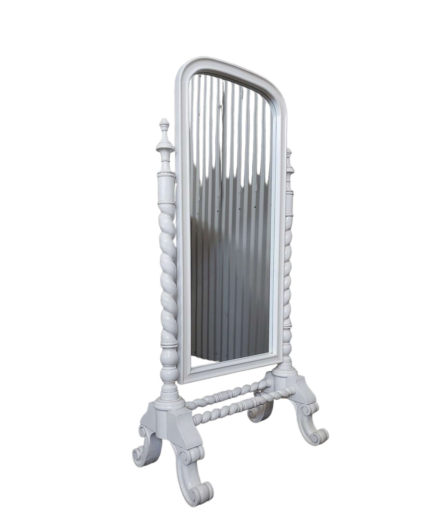 VALENTINA  FRENCH BARLEY TWIST CHEVAL MIRROR