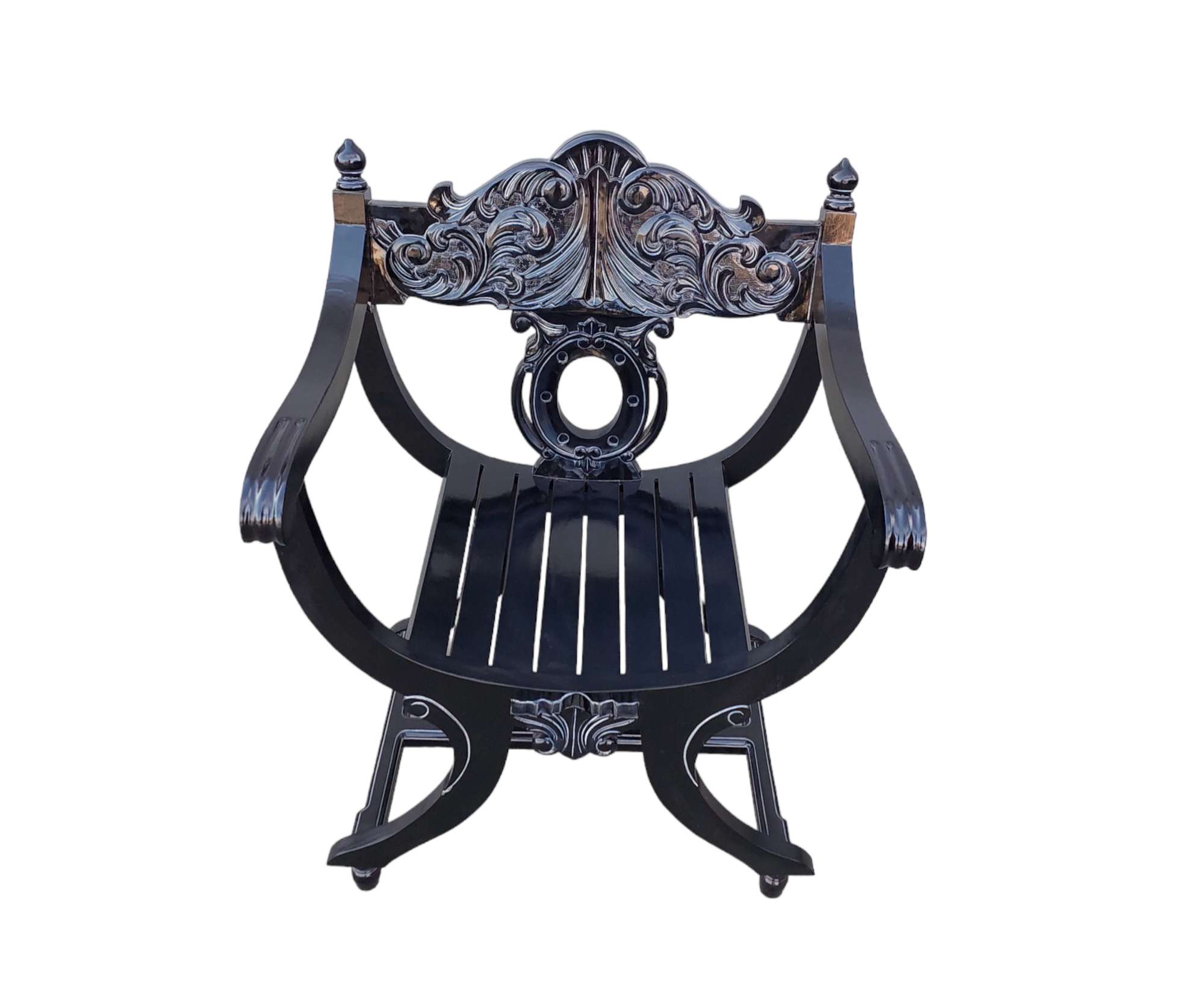 Neville Mahogany wood French Armchair