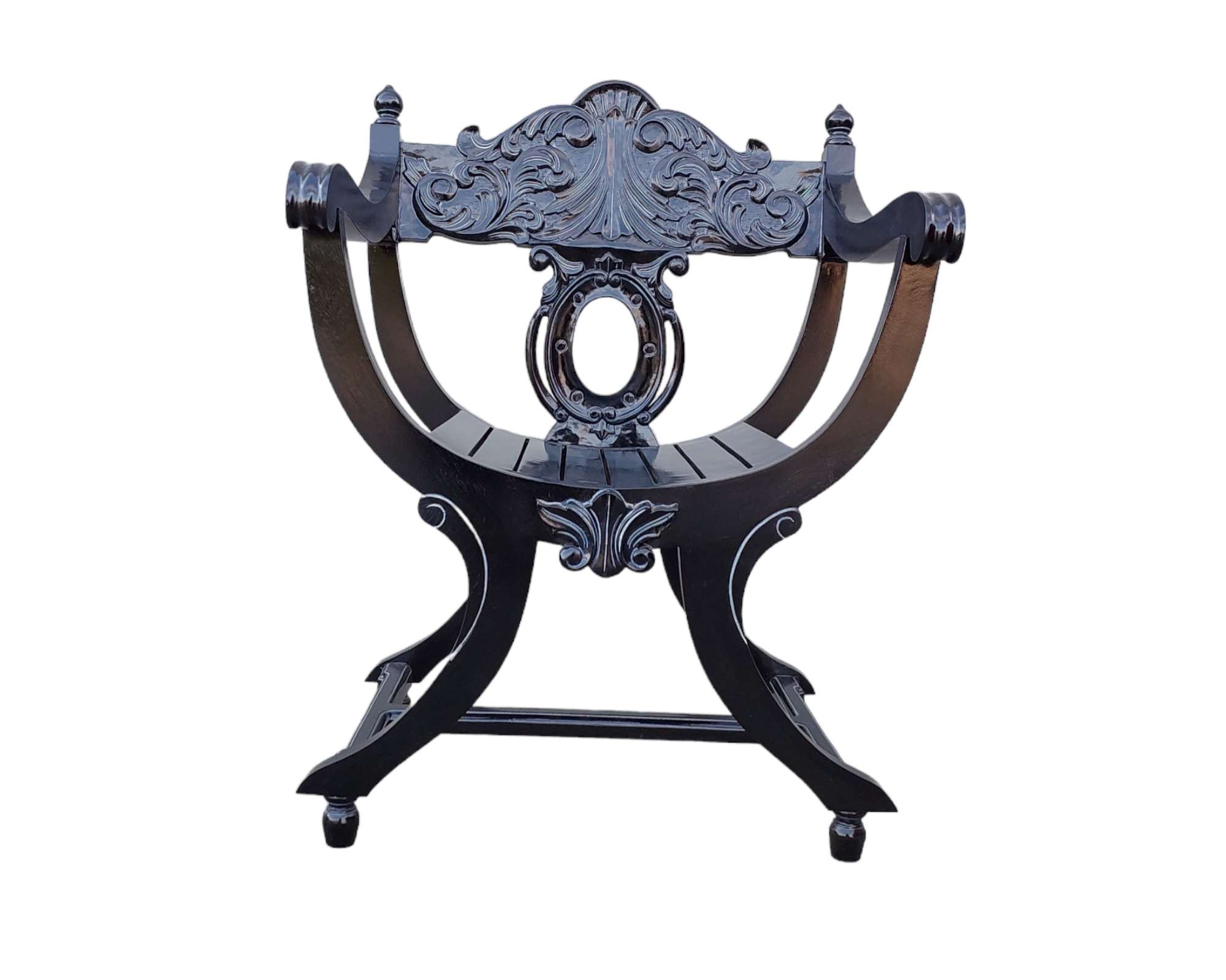 Neville Mahogany wood French Armchair