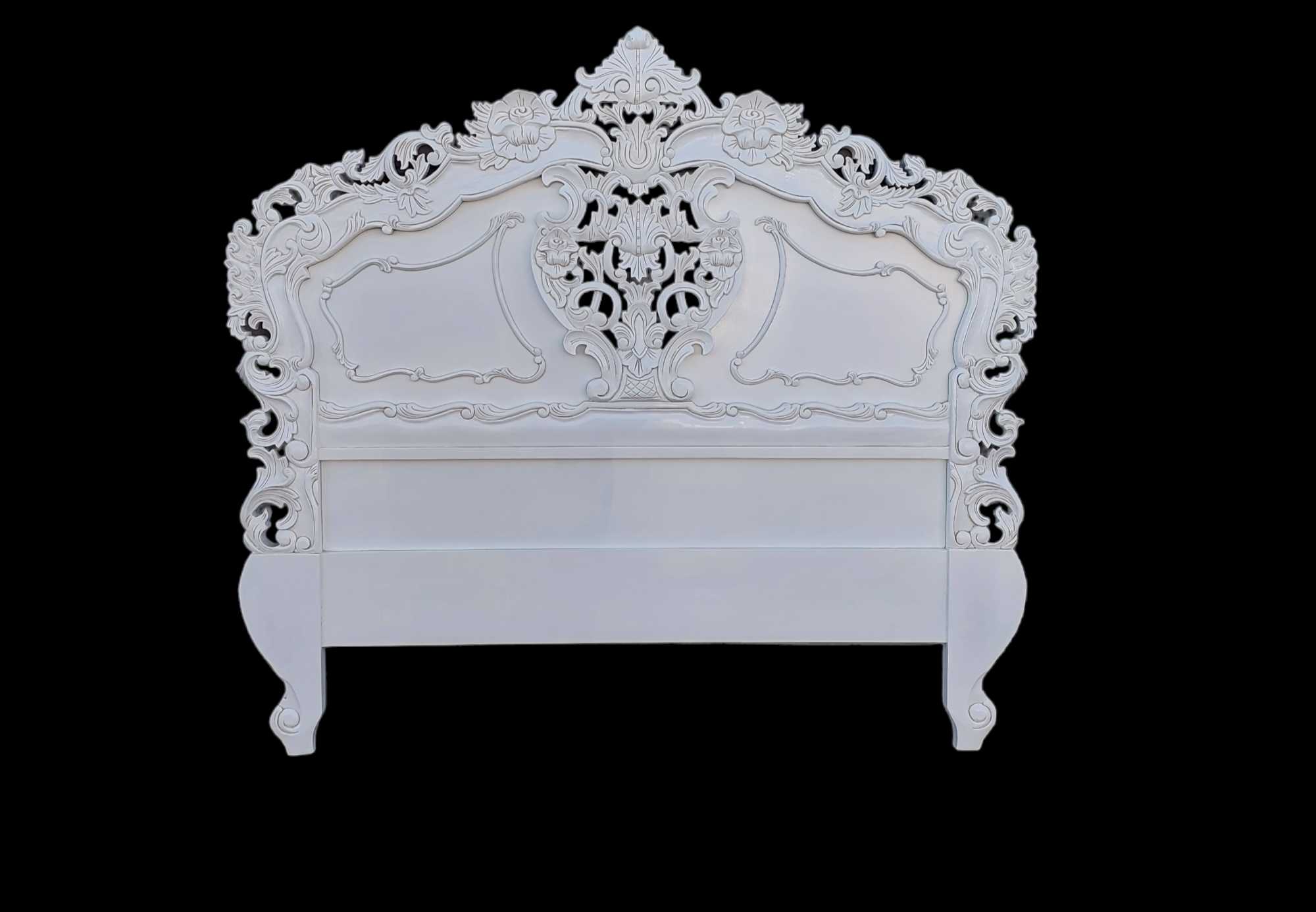 Lucas Mahogany wood Rococo Headboard