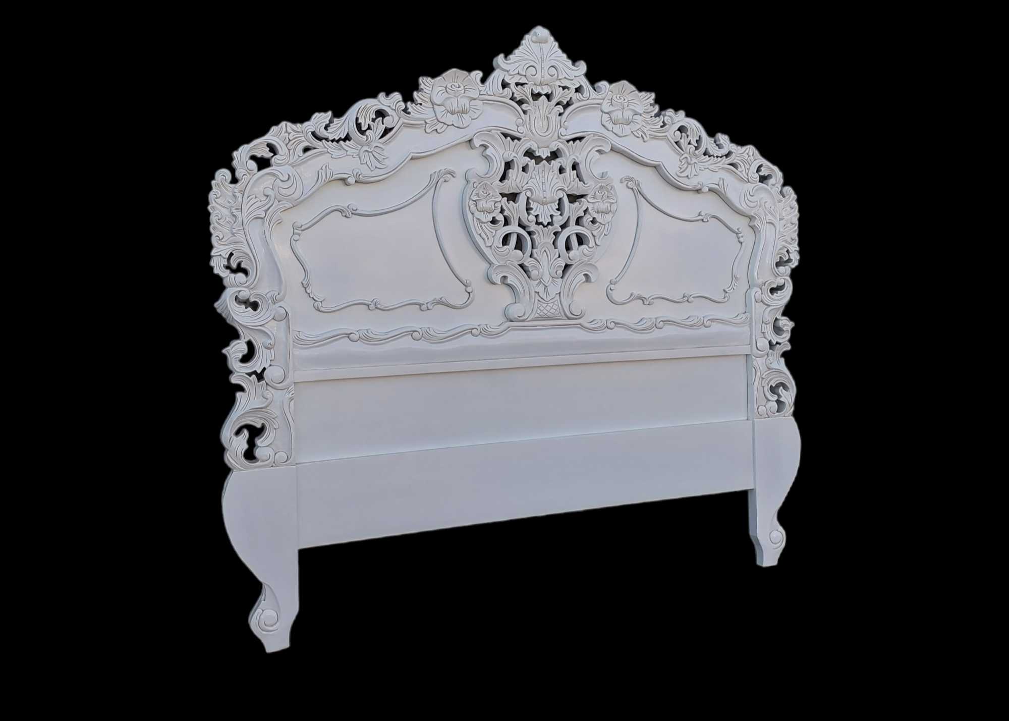 Lucas Mahogany wood Rococo Headboard