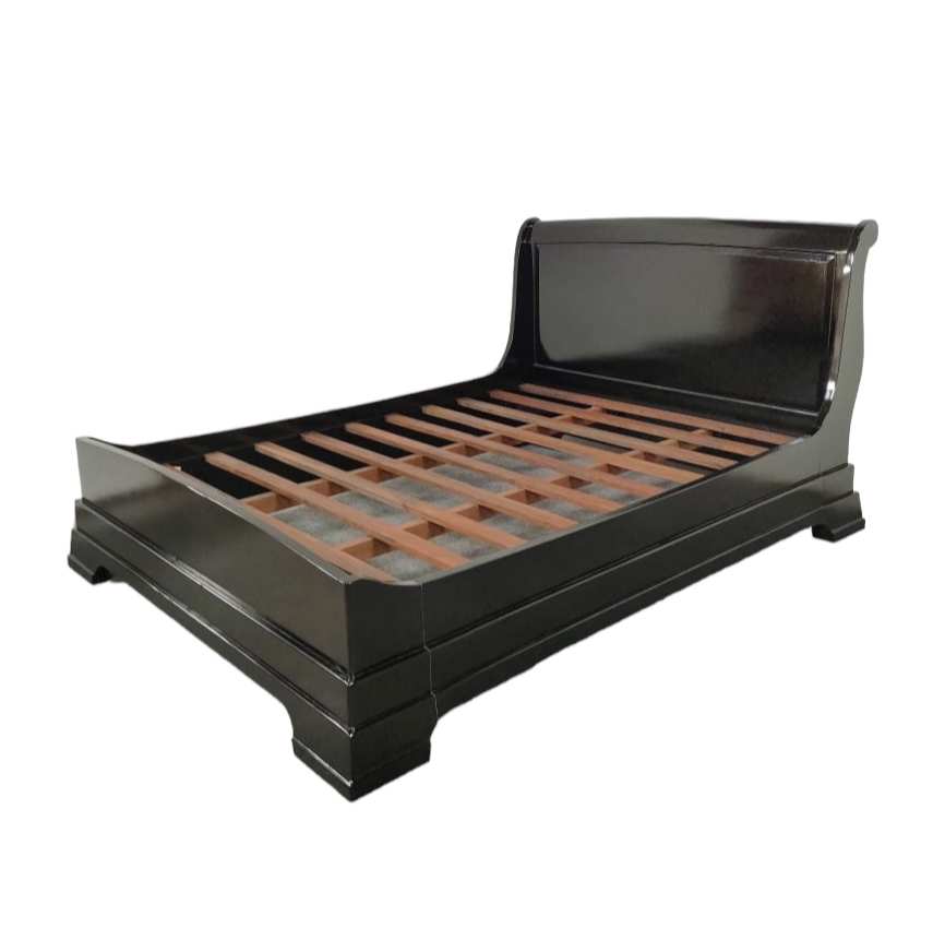 NEPTUNE MAHOGANY WOOD SLEIGH BED