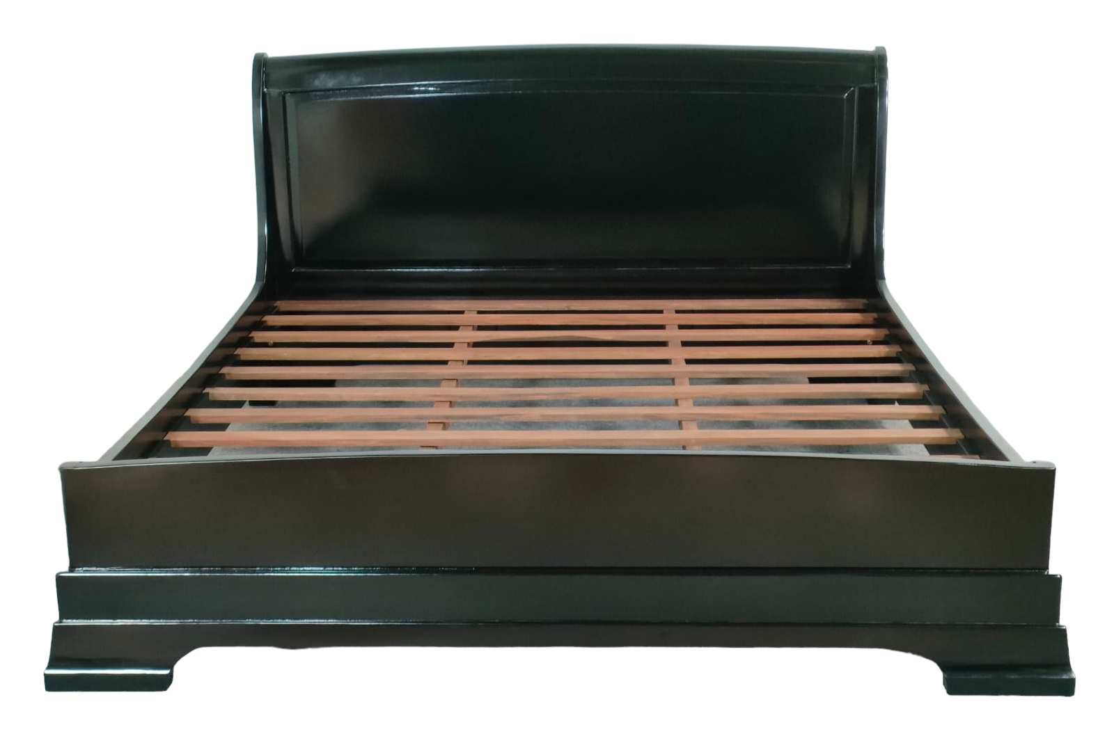 NEPTUNE MAHOGANY WOOD SLEIGH BED