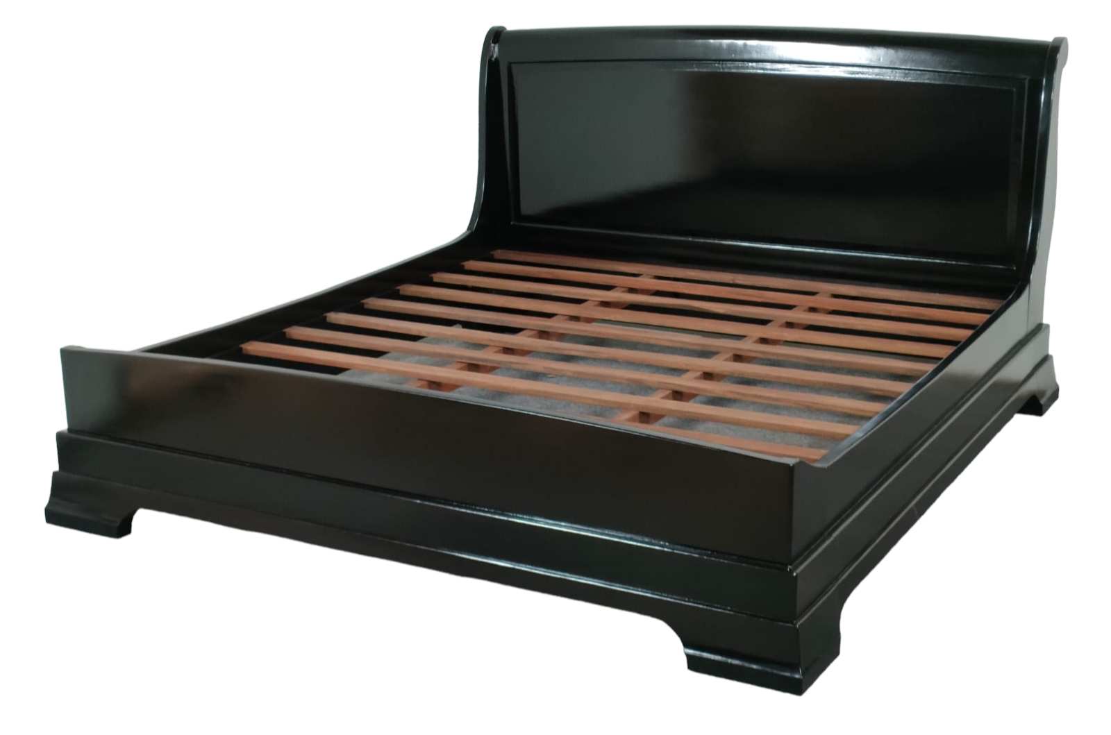 NEPTUNE MAHOGANY WOOD SLEIGH BED