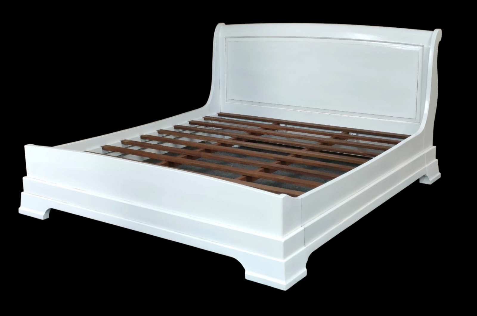 NEPTUNE MAHOGANY WOOD SLEIGH BED