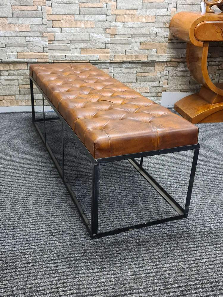 EDINBURGH LEATHER BENCH SEAT