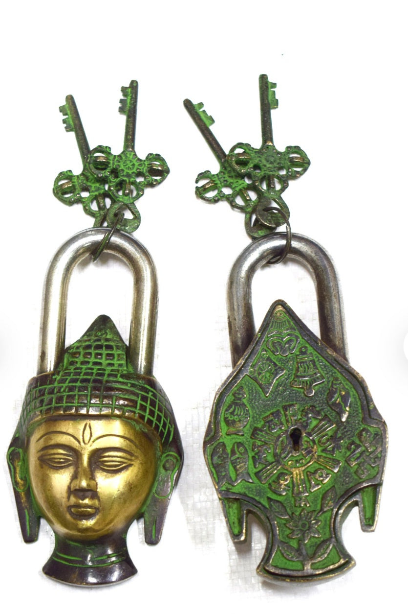 Antique Brass Budha Padlock