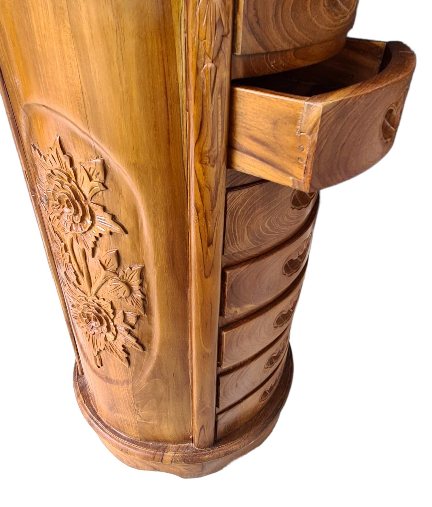 ROUND 7 DRAWER TEAK CHEST