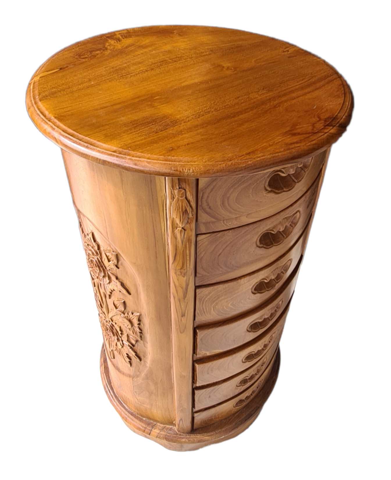 ROUND 7 DRAWER TEAK CHEST