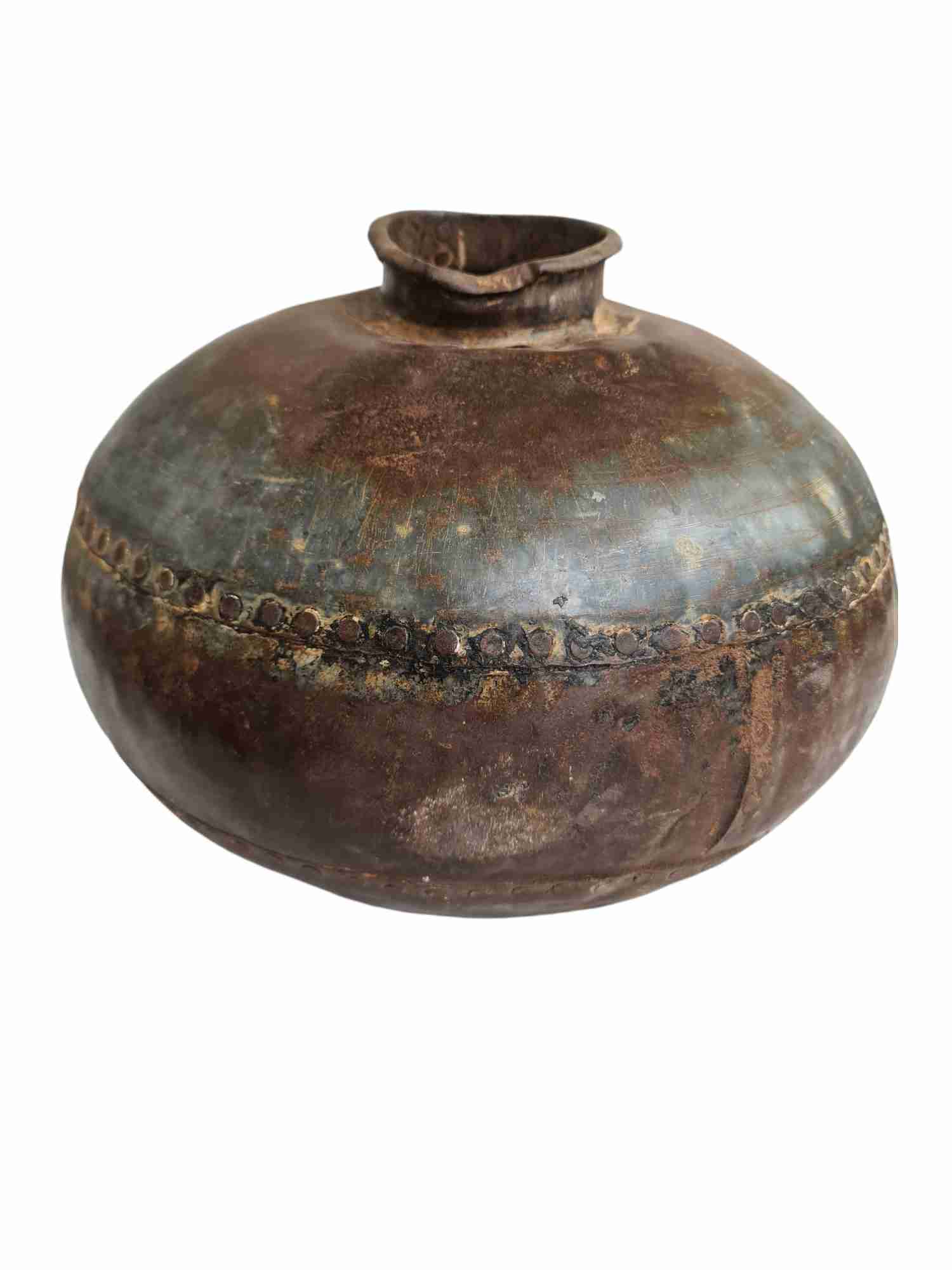 Vintage Indian Iron Matka