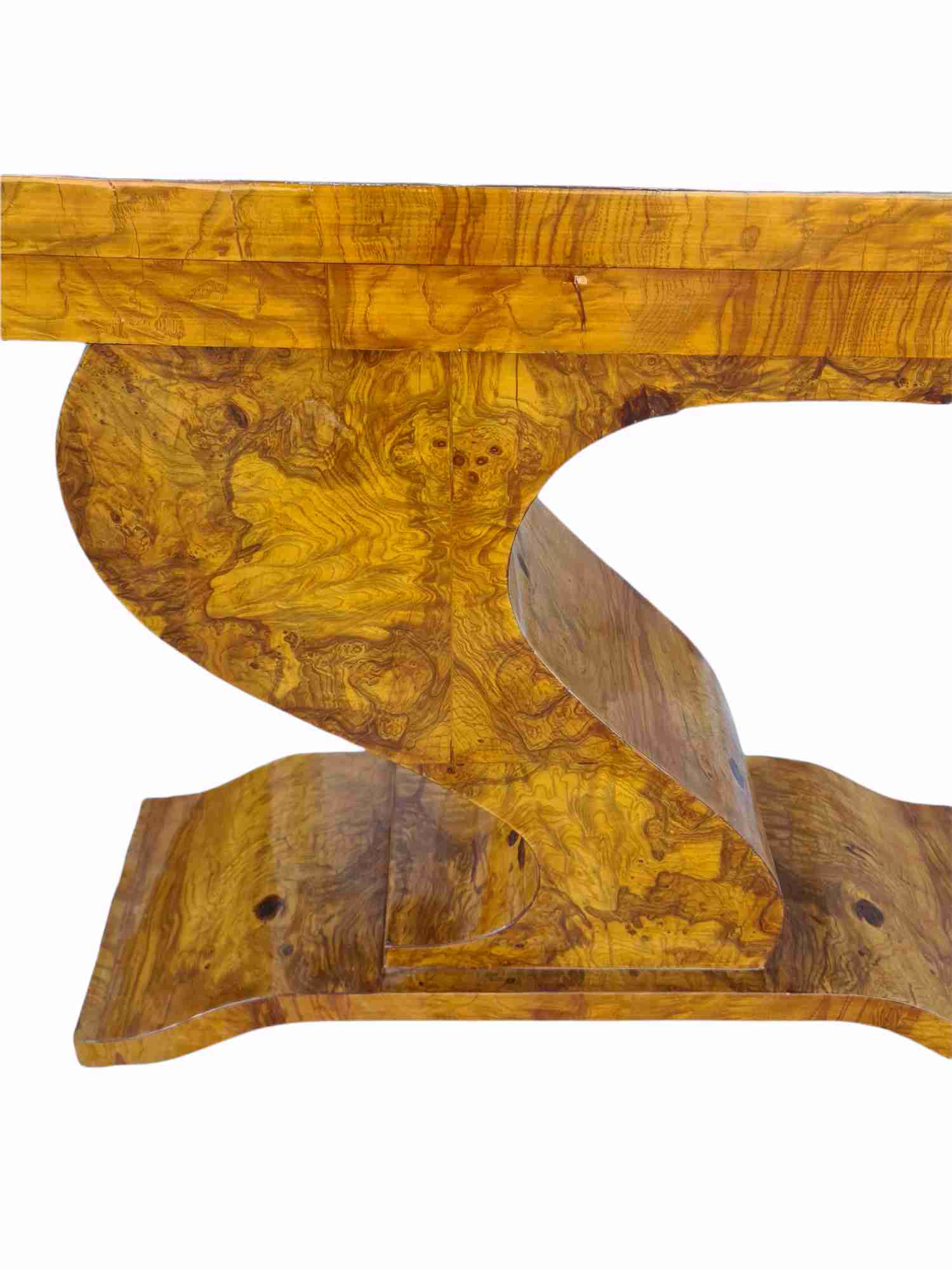 Burr Walnut Art deco console