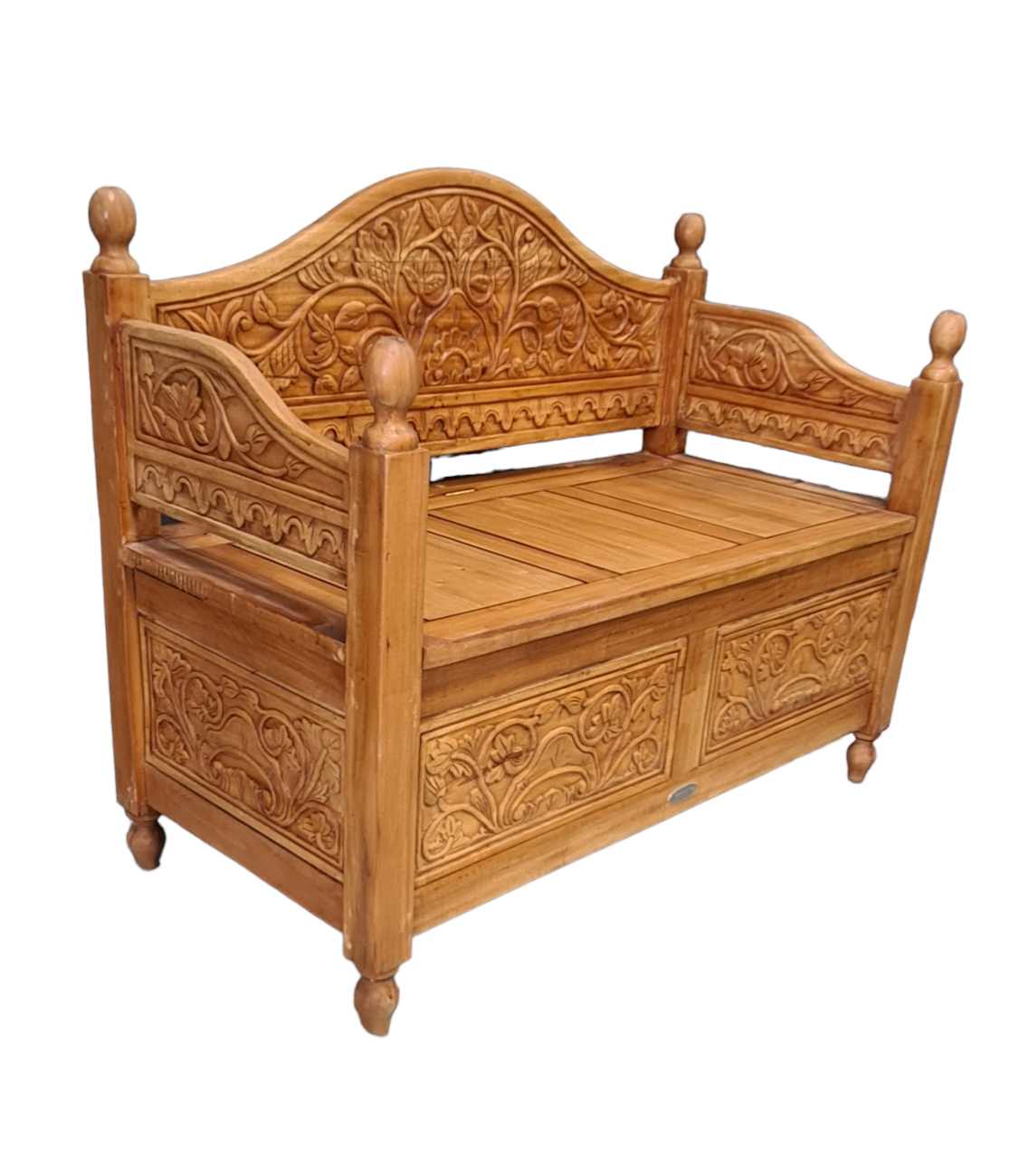 CARVED HALL SEAT