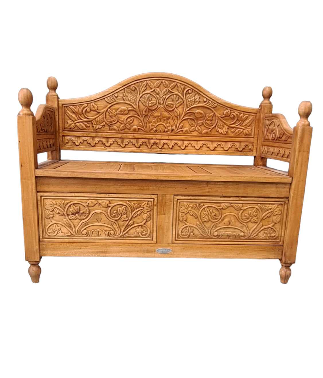CARVED HALL SEAT