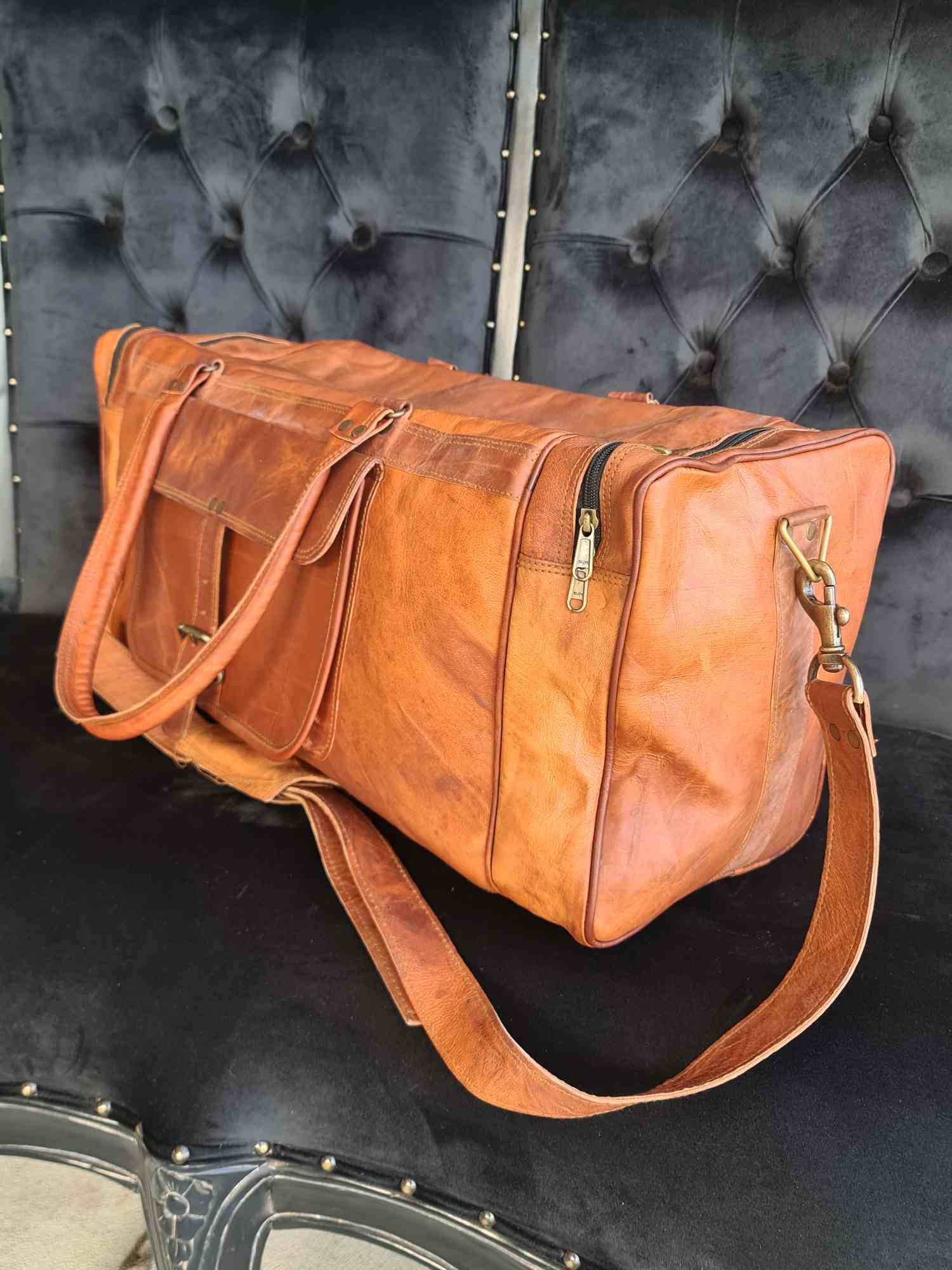 Borsa Da Viaggio Leather Travel Bag