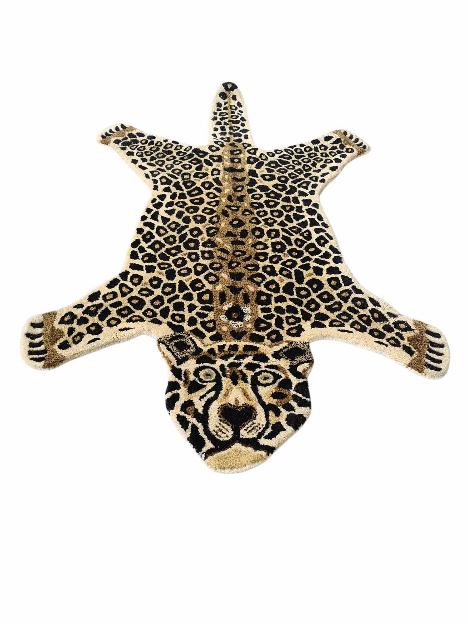 Wool Leopard Rug (Hand Made)