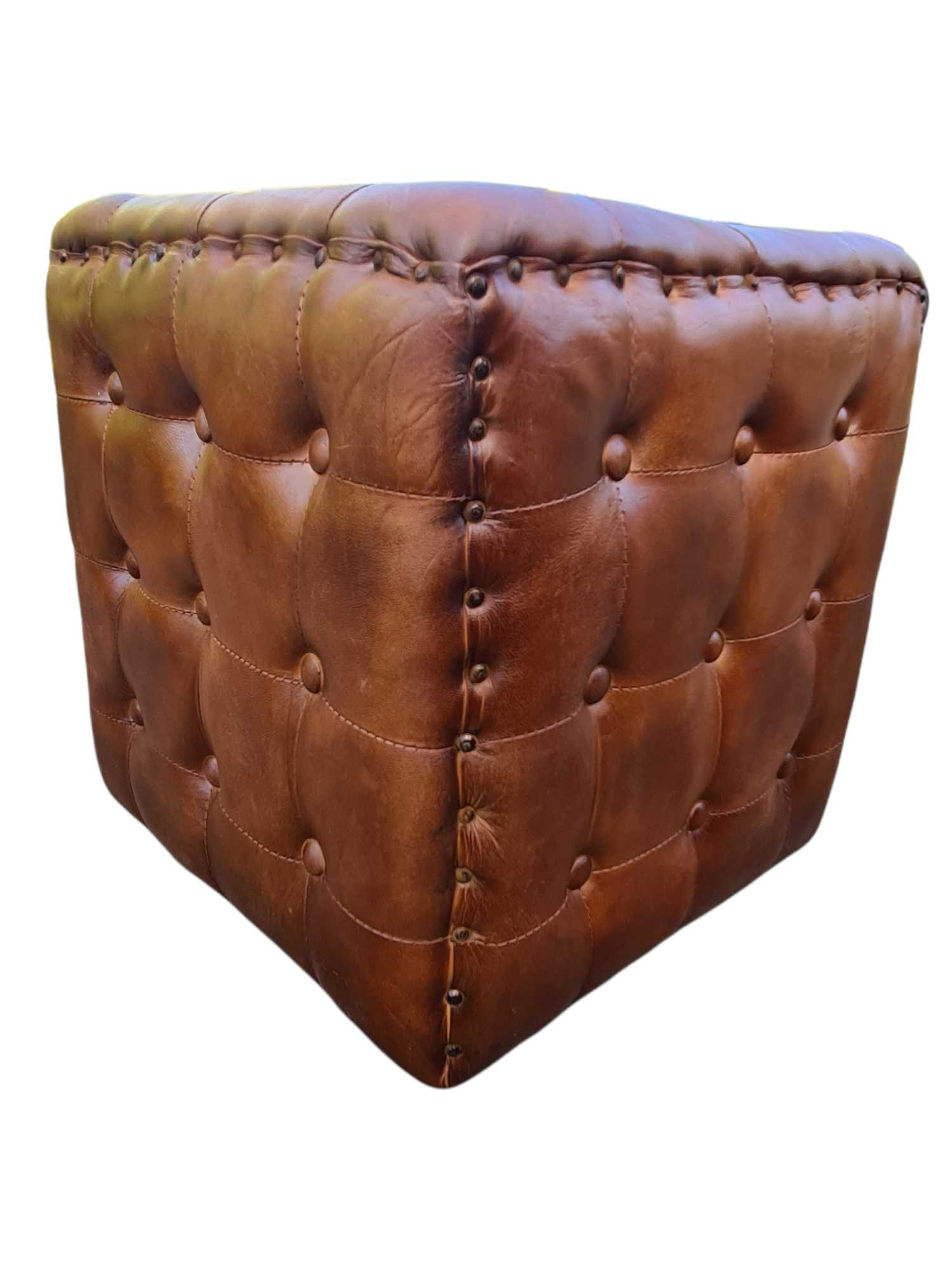 HARKER LEATHER STOOL