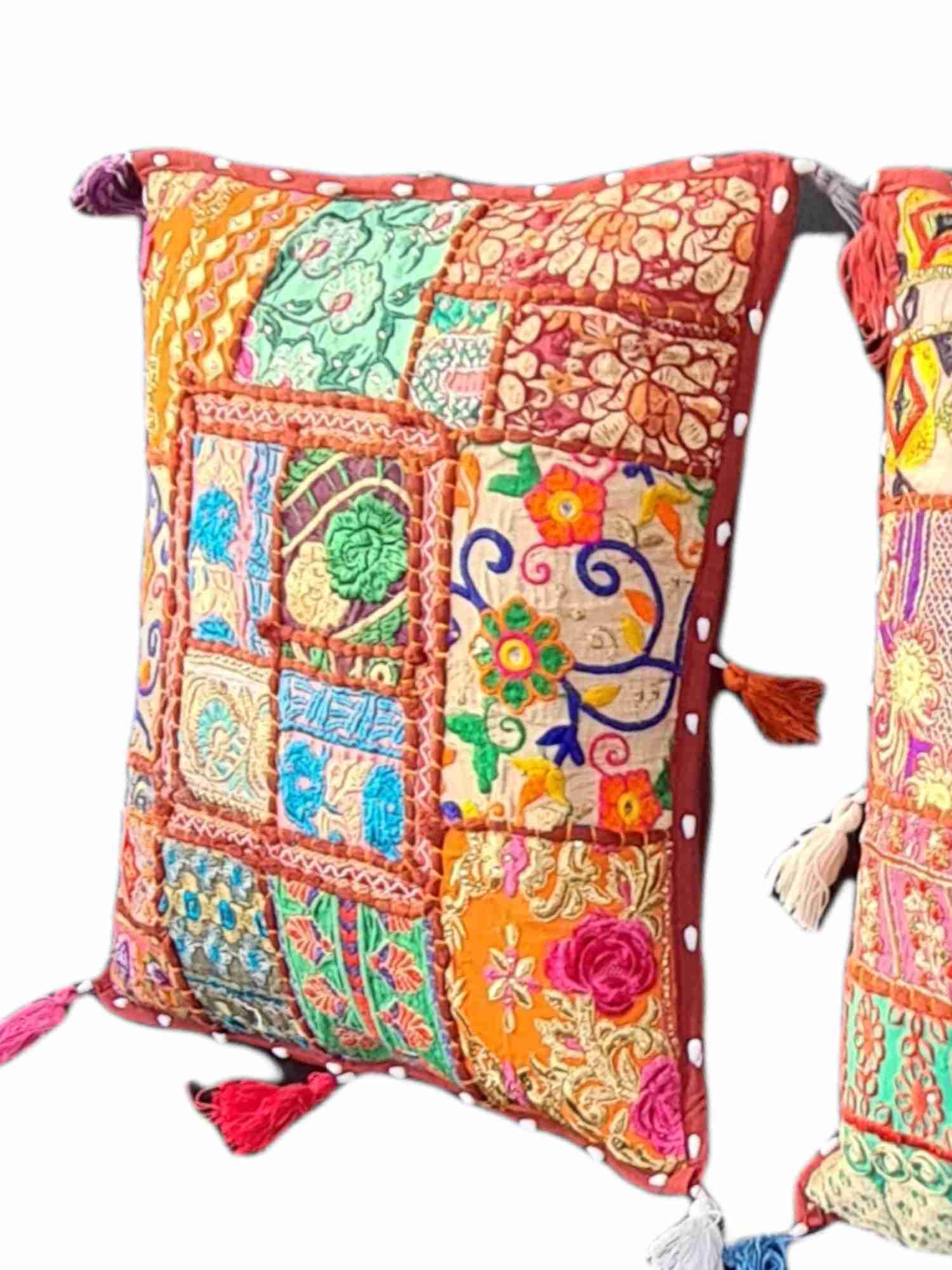 Indian Embroidery Cushion Cover